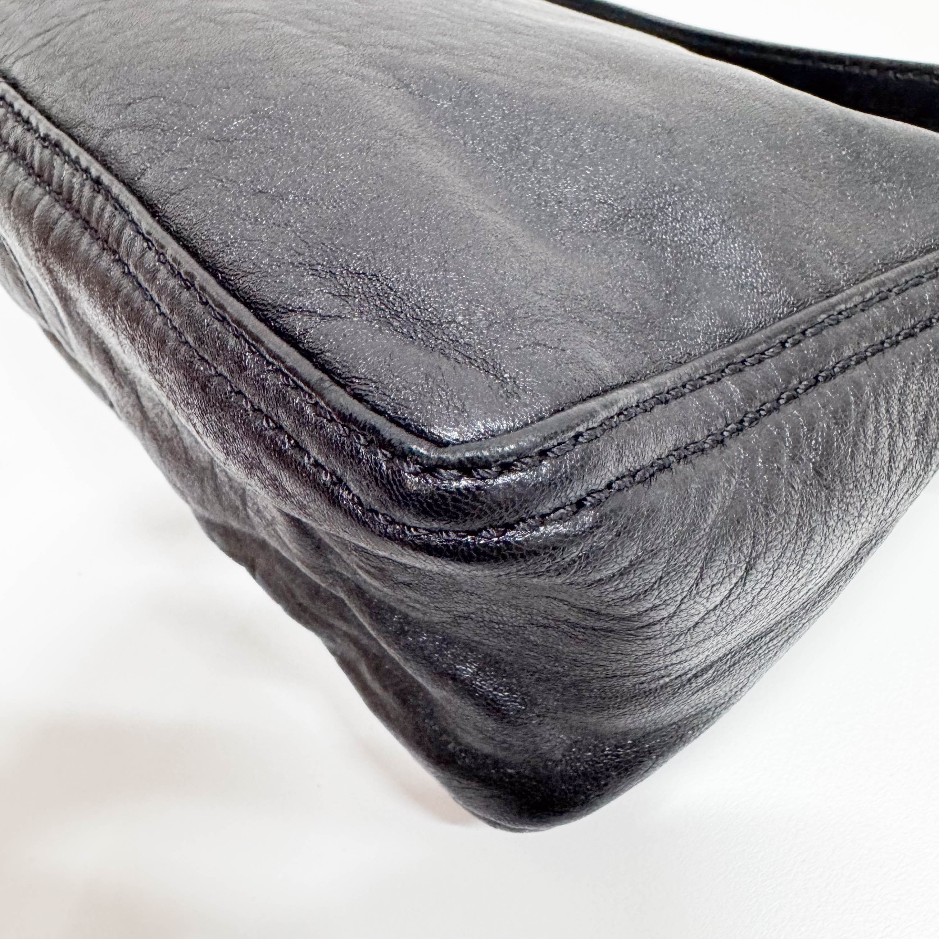 Black Leather Shoulder Bag