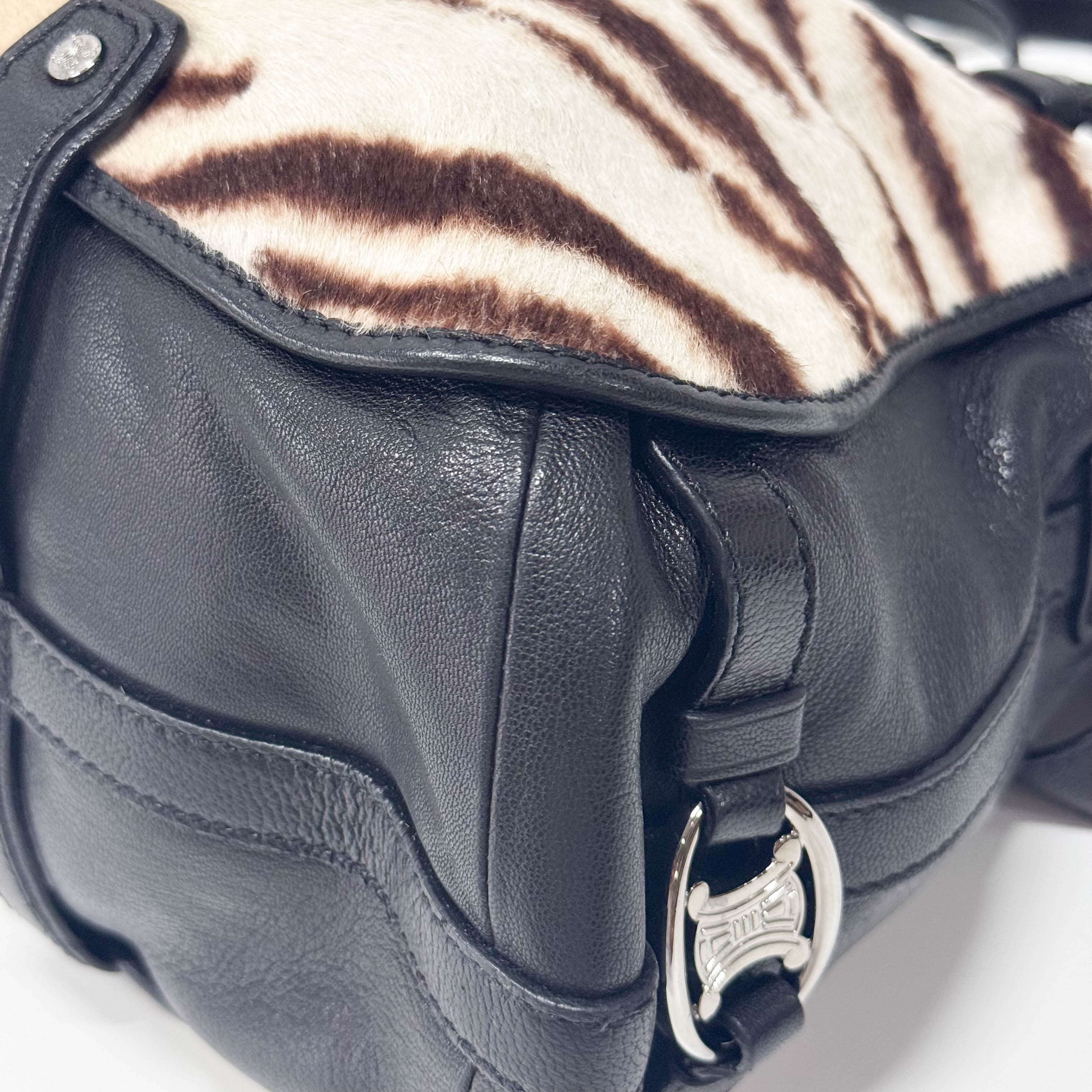 Pony Hair/Leather Shoulder Bag