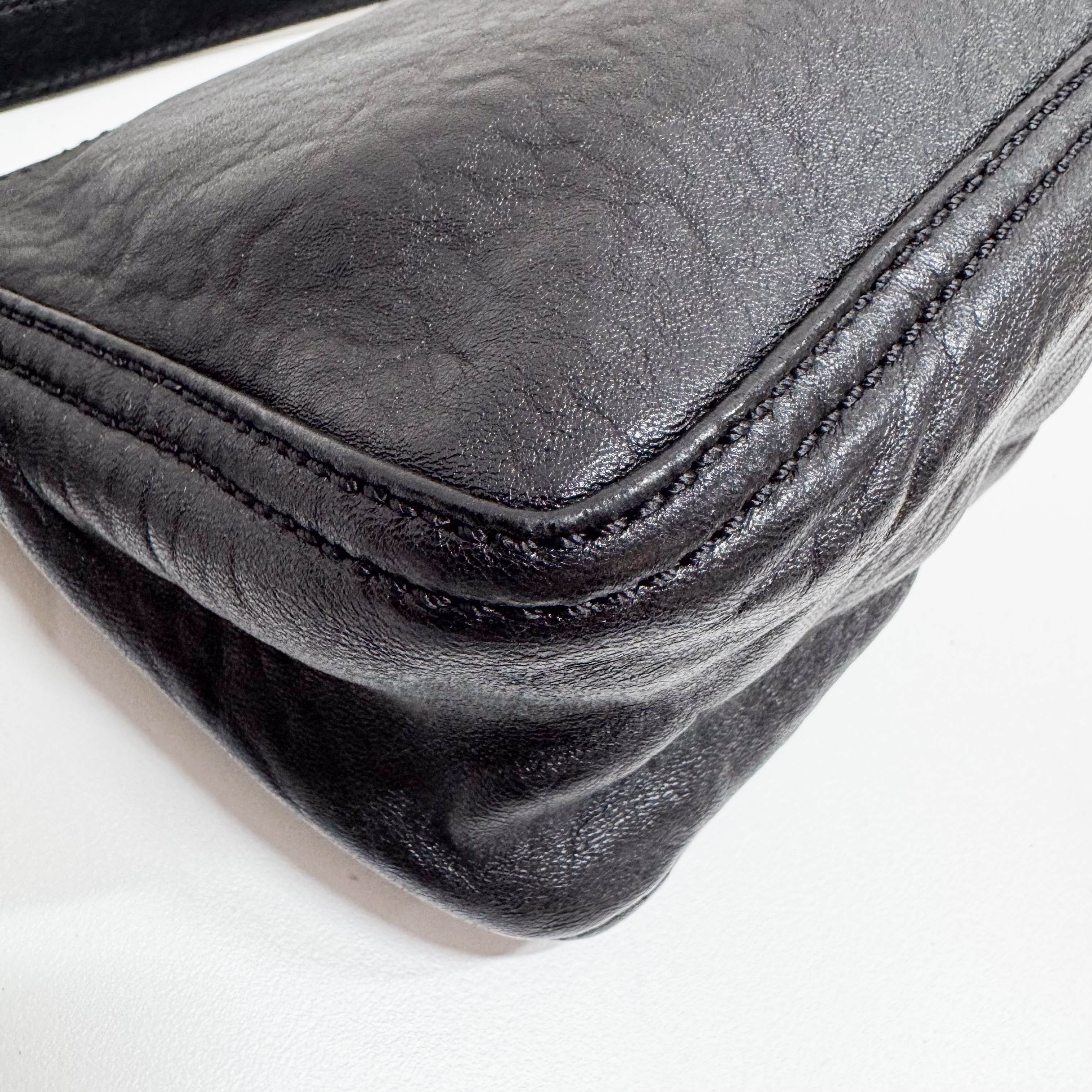 Black Leather Shoulder Bag