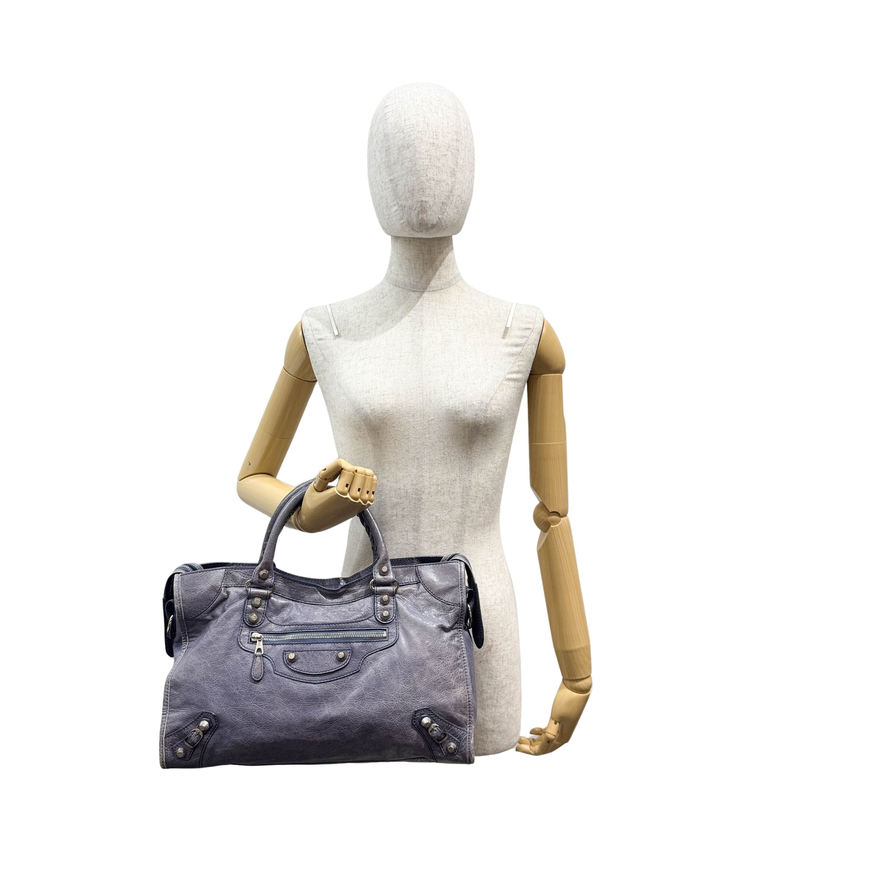 Giant 12 City Dusty Blue Leather Two Way Bag