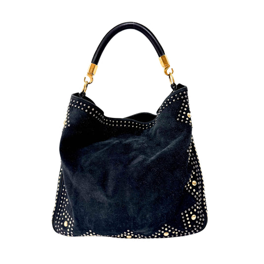 Vintage Studs Black Shoulder Bag