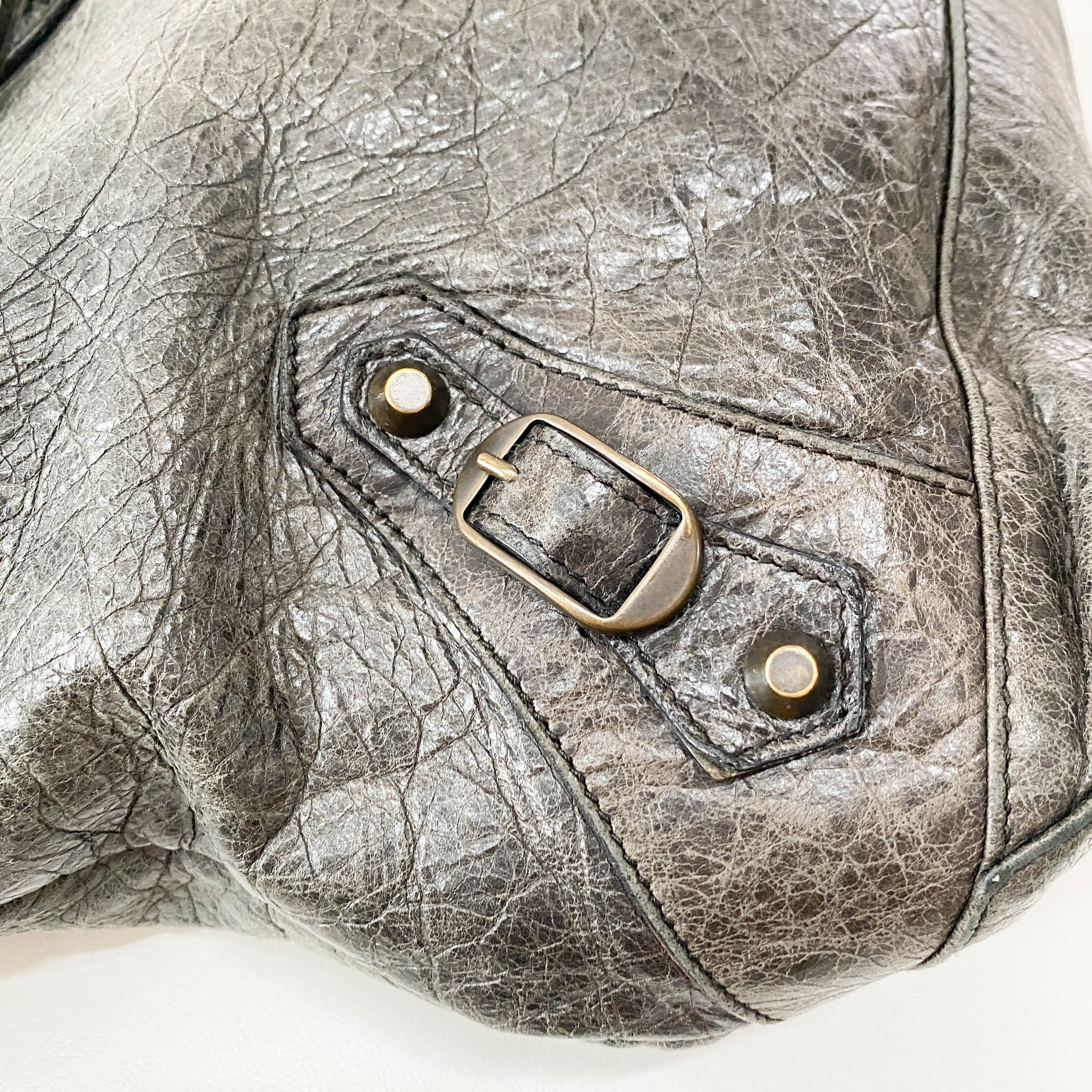 The Day Grey Leather Shoulder Bag