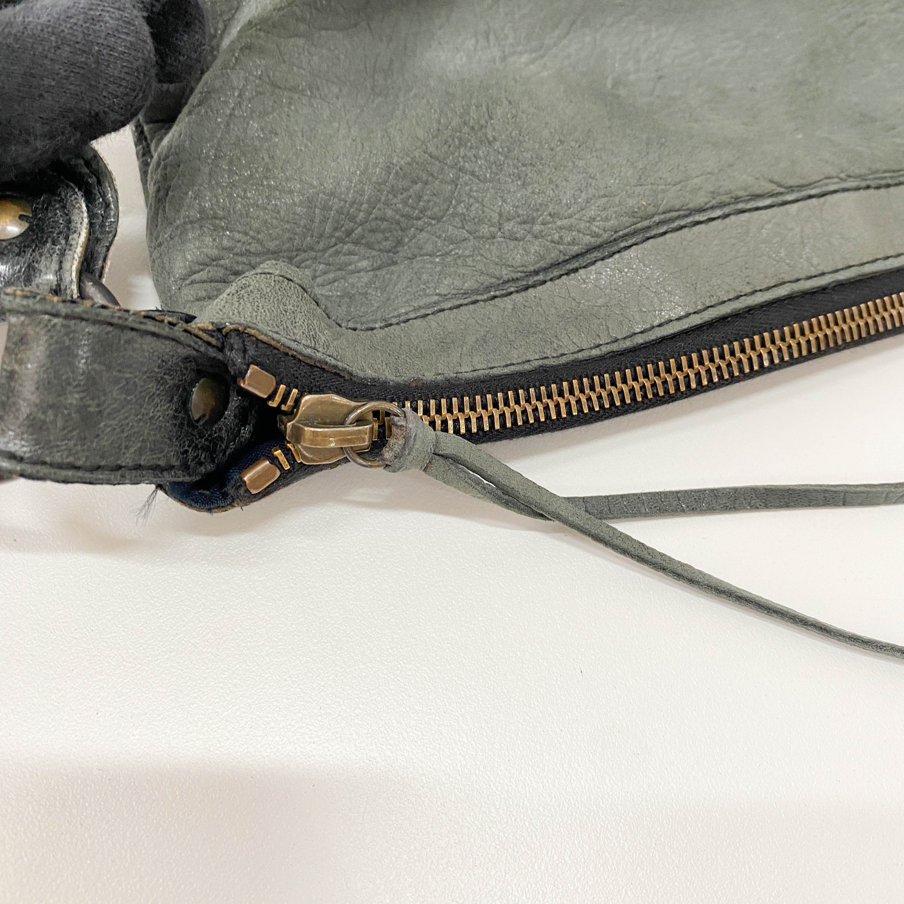 The Day Grey Leather Shoulder Bag