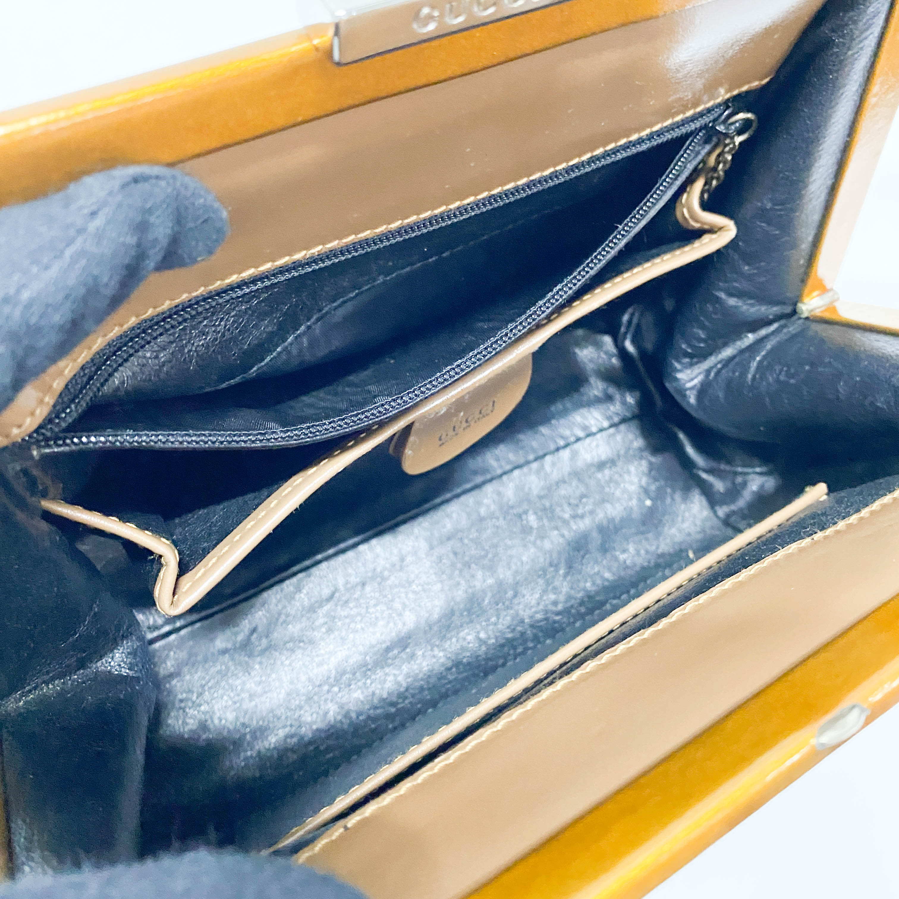 Golden Coated Canvas Shoulder Bag