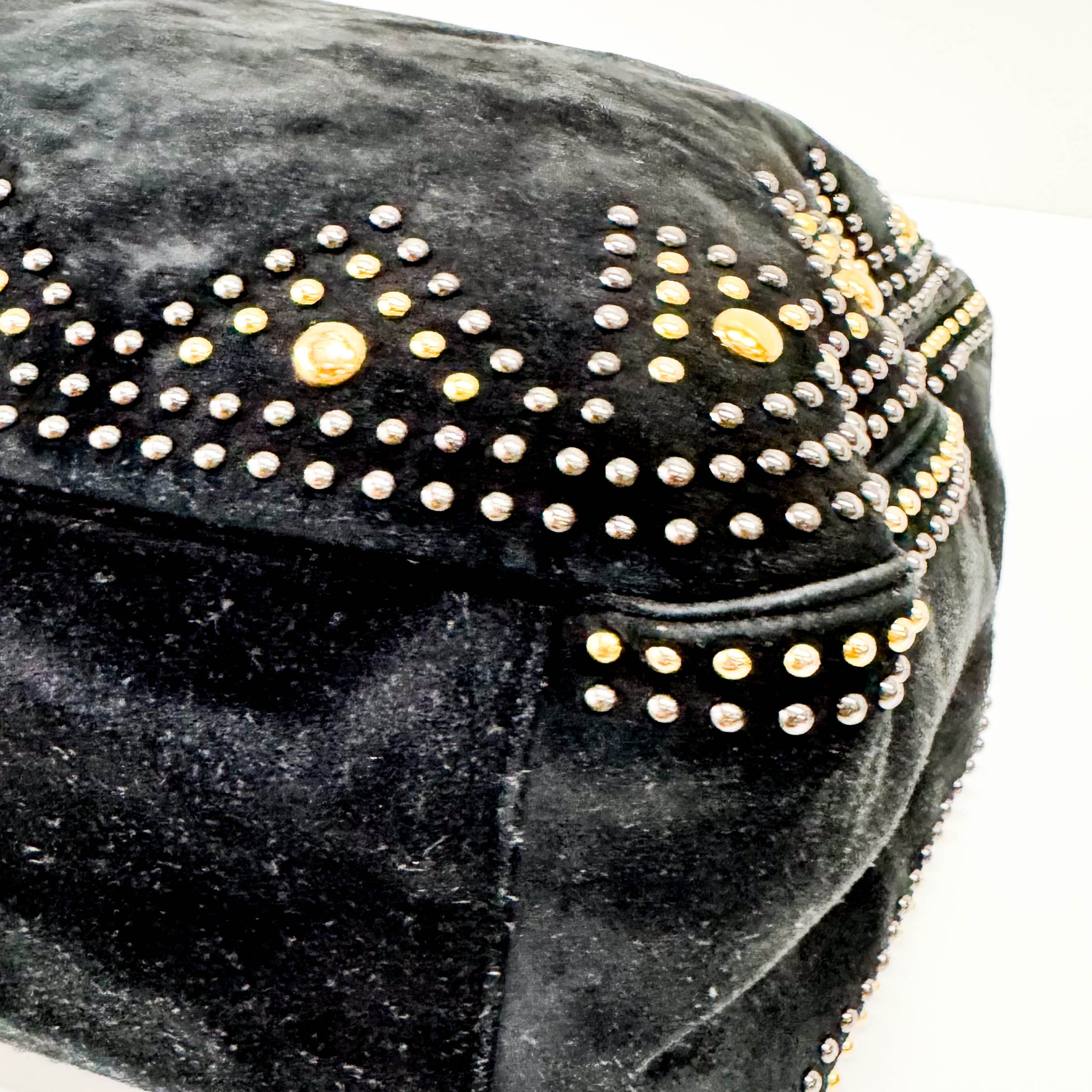 Vintage Studs Black Shoulder Bag