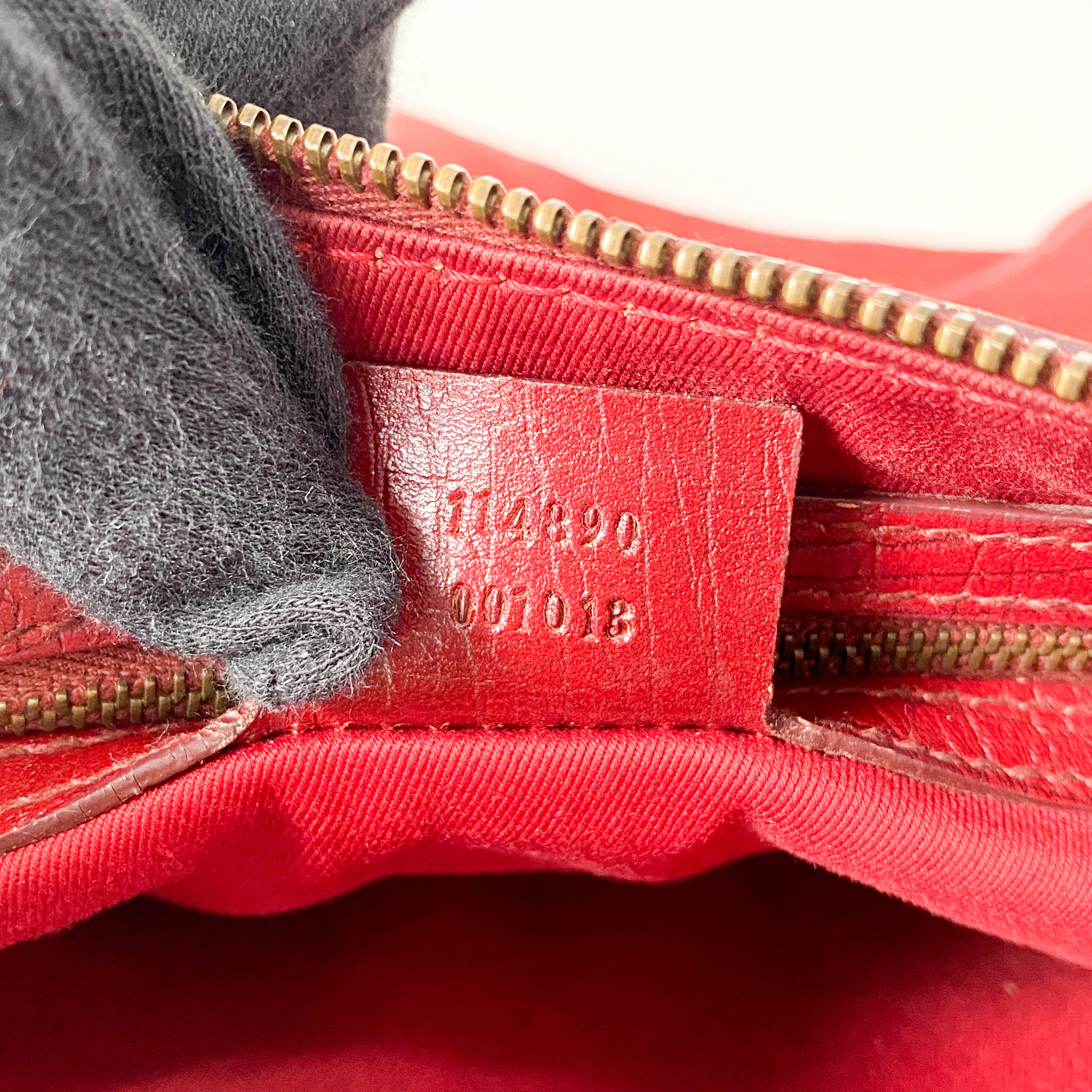 Horsebit GG Canvas Red Shoulder Bag