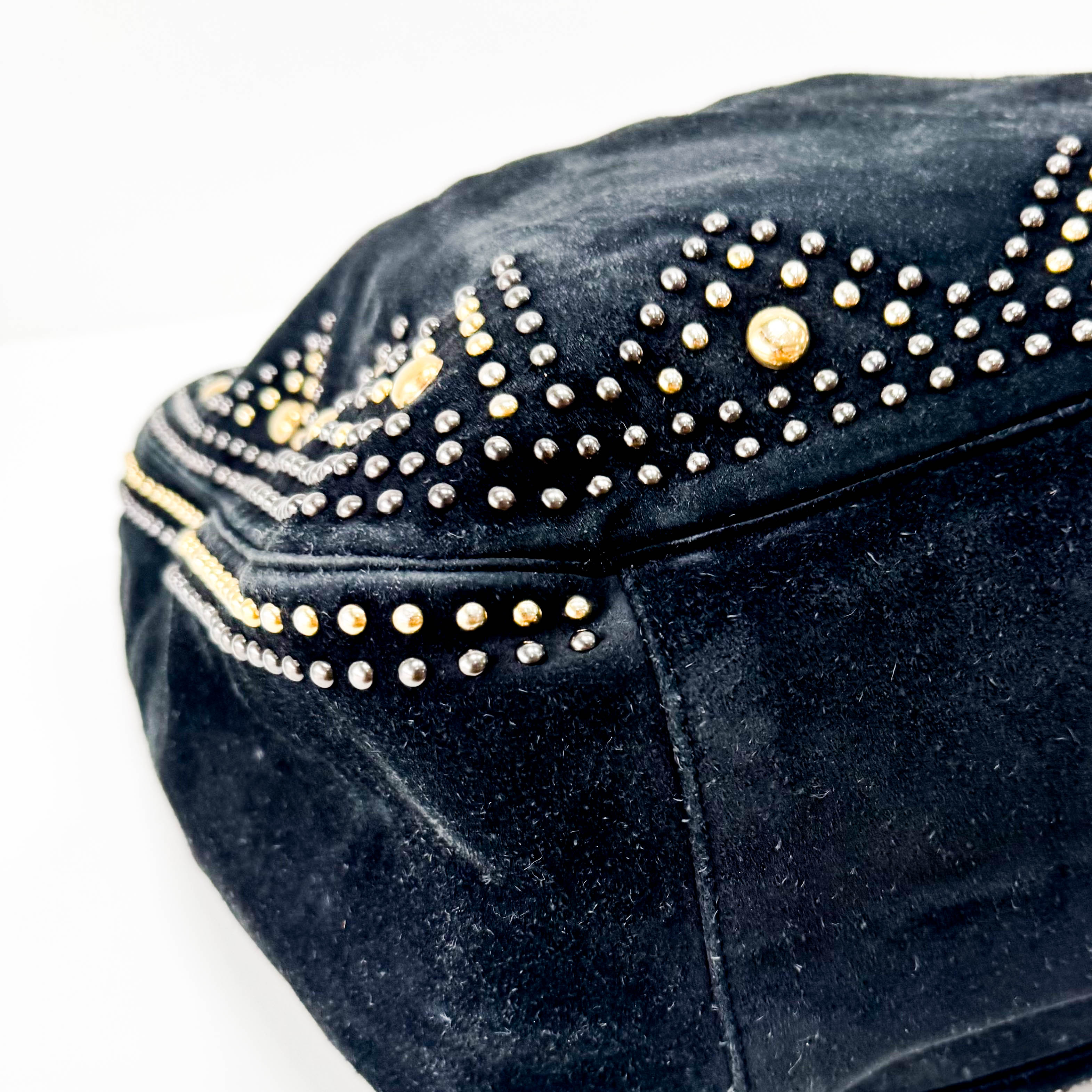 Vintage Studs Black Shoulder Bag