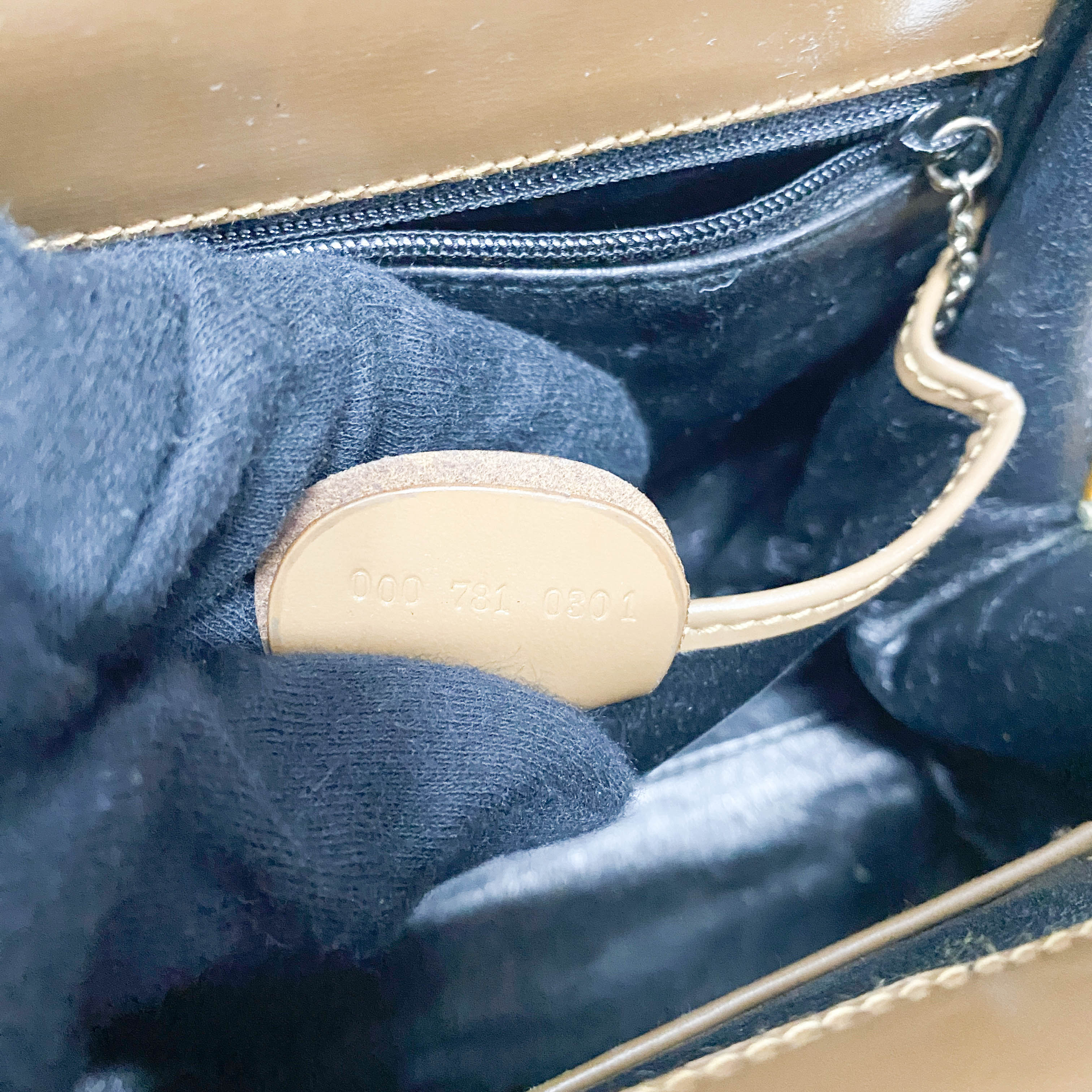 Golden Coated Canvas Shoulder Bag