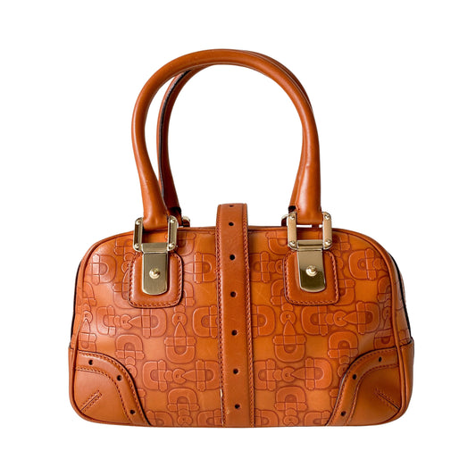 Horsebit Brown Leather Handbag