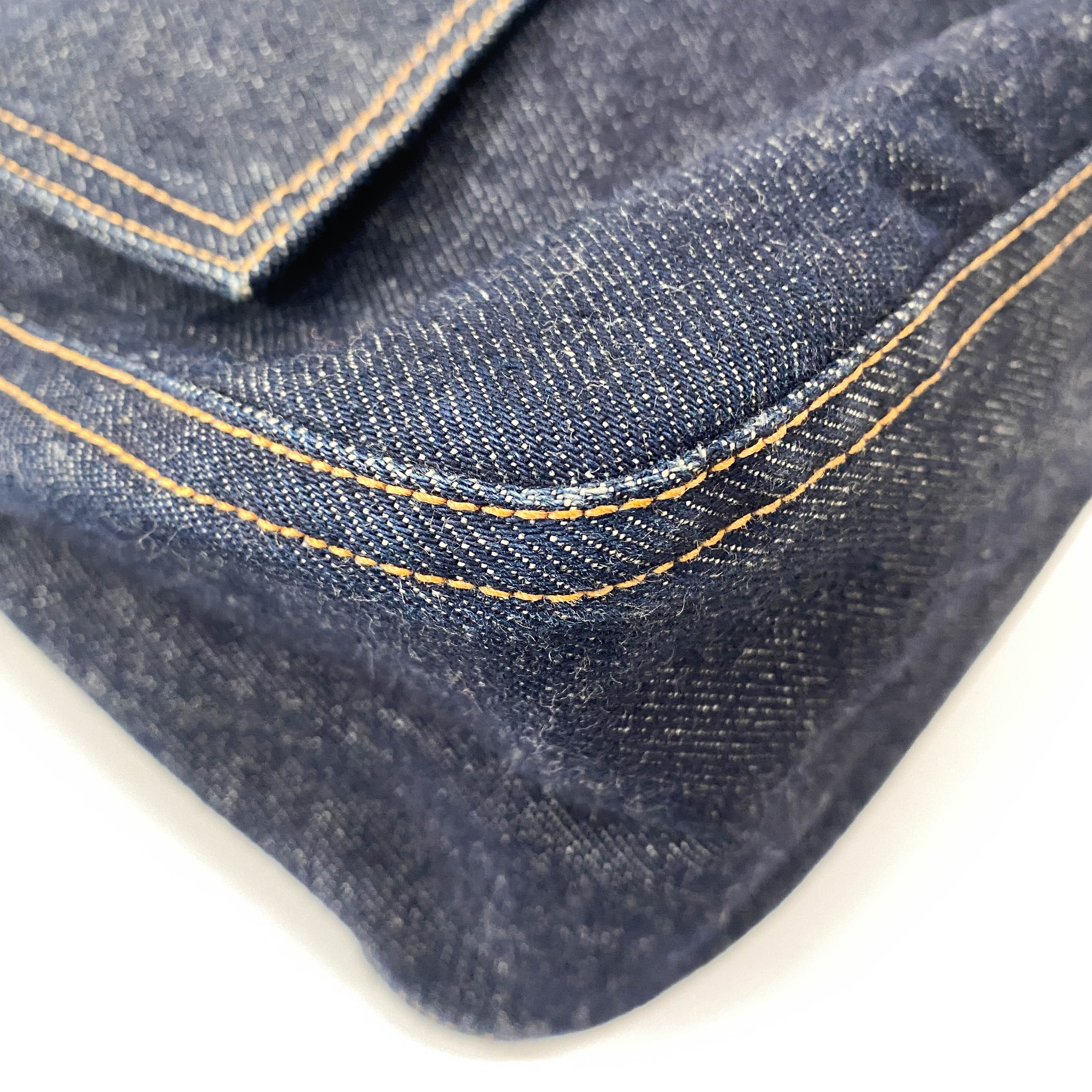 Denim Mamma Baguette Shoulder Bag