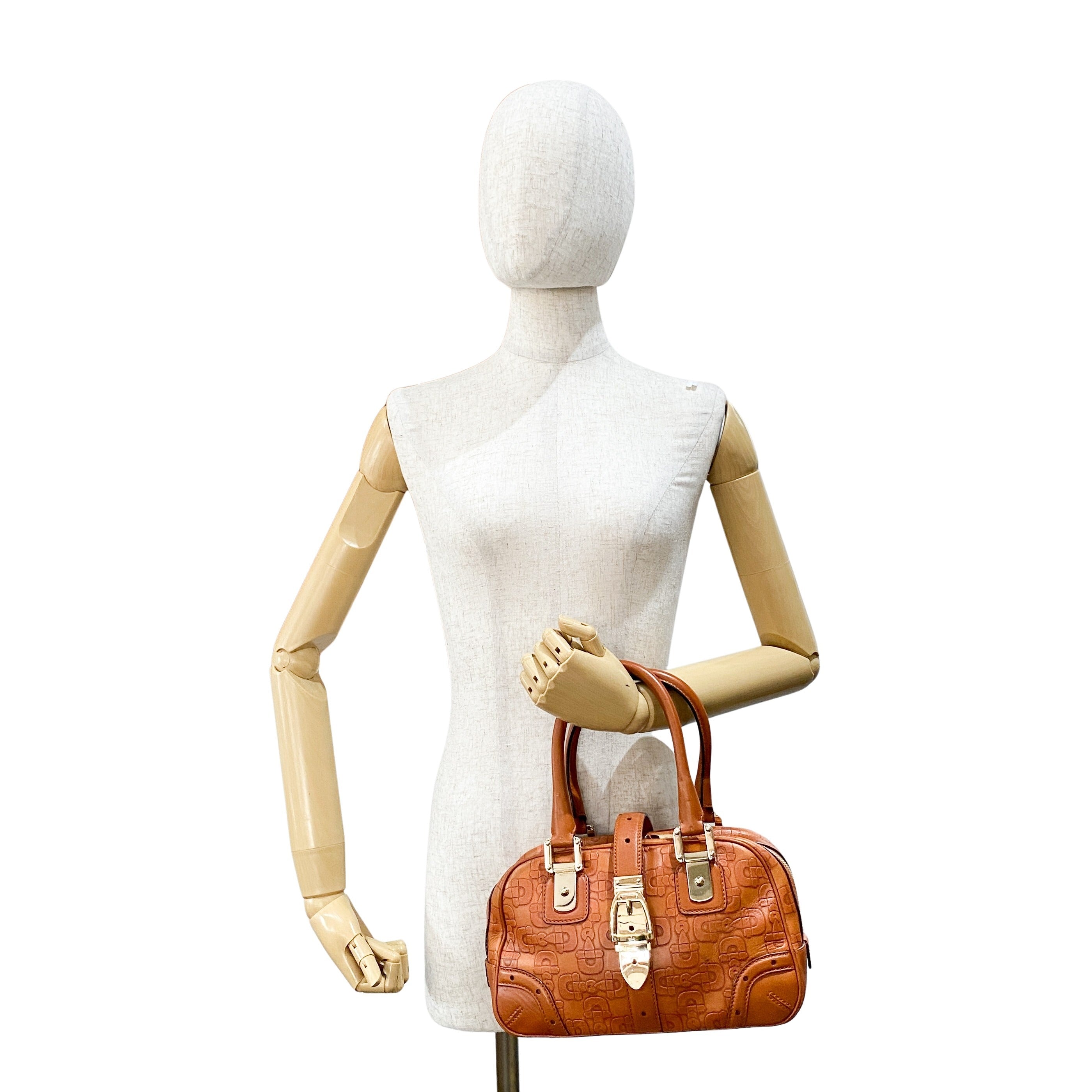 Horsebit Brown Leather Handbag