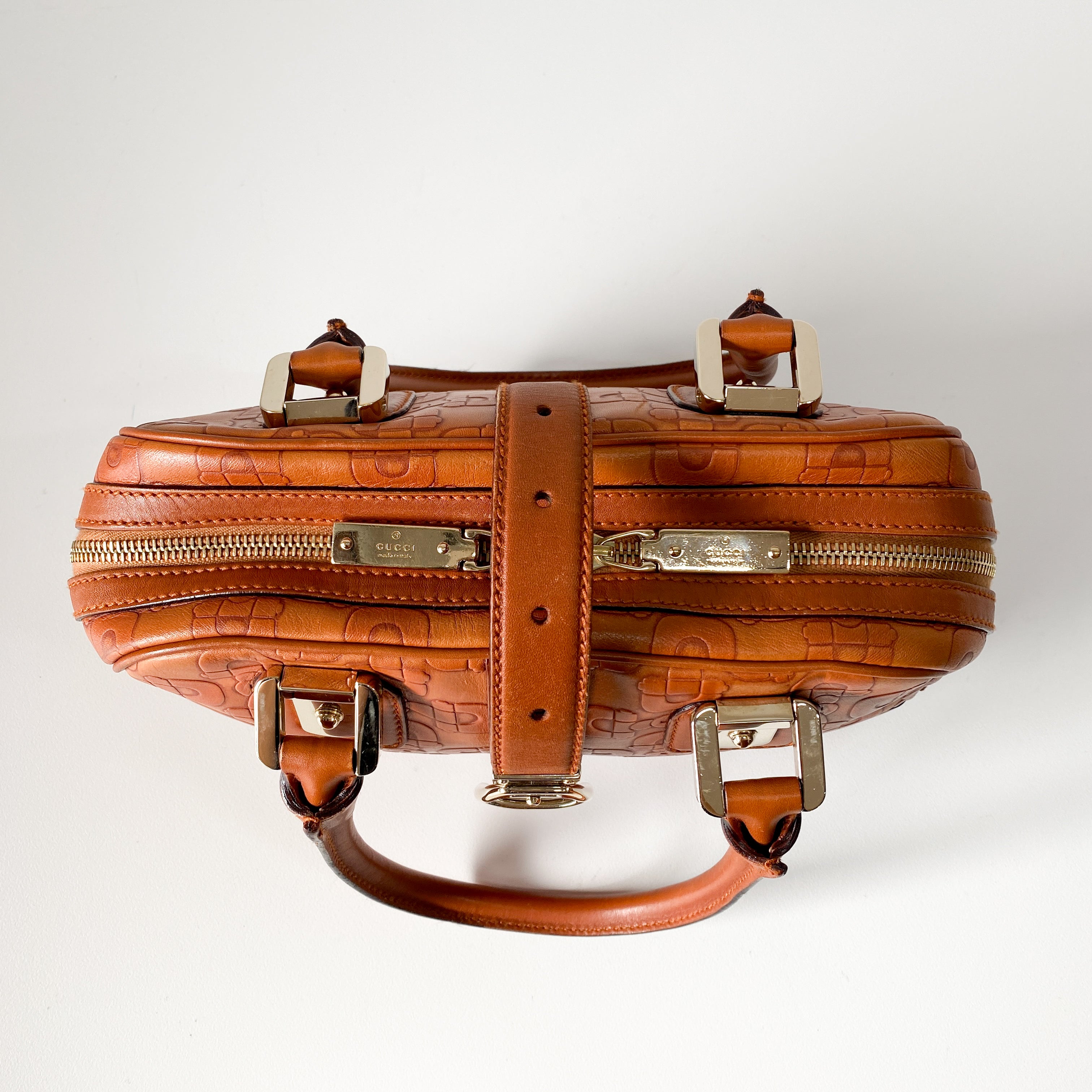 Horsebit Brown Leather Handbag