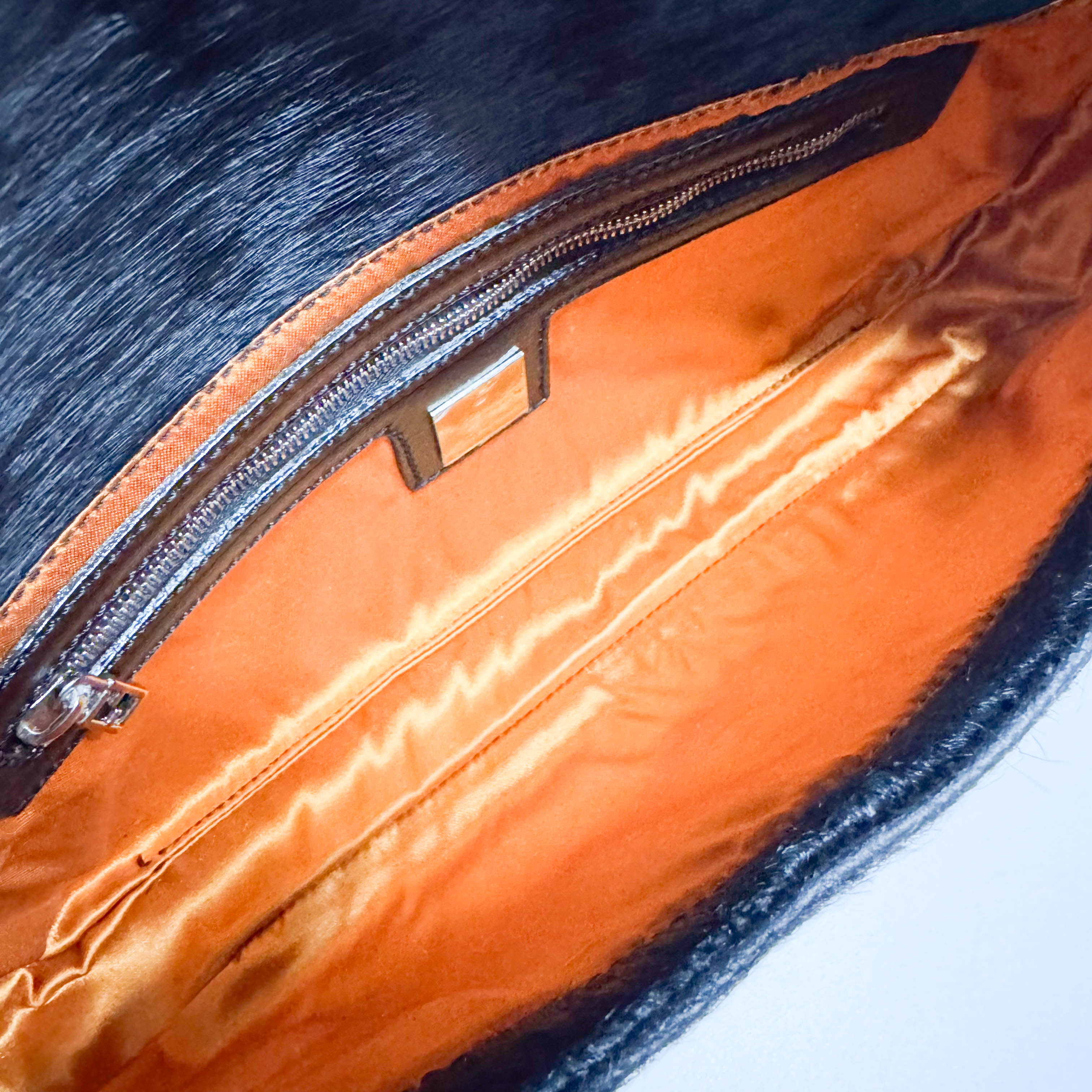 Baguette Black Pony Hair Shoulder Bag