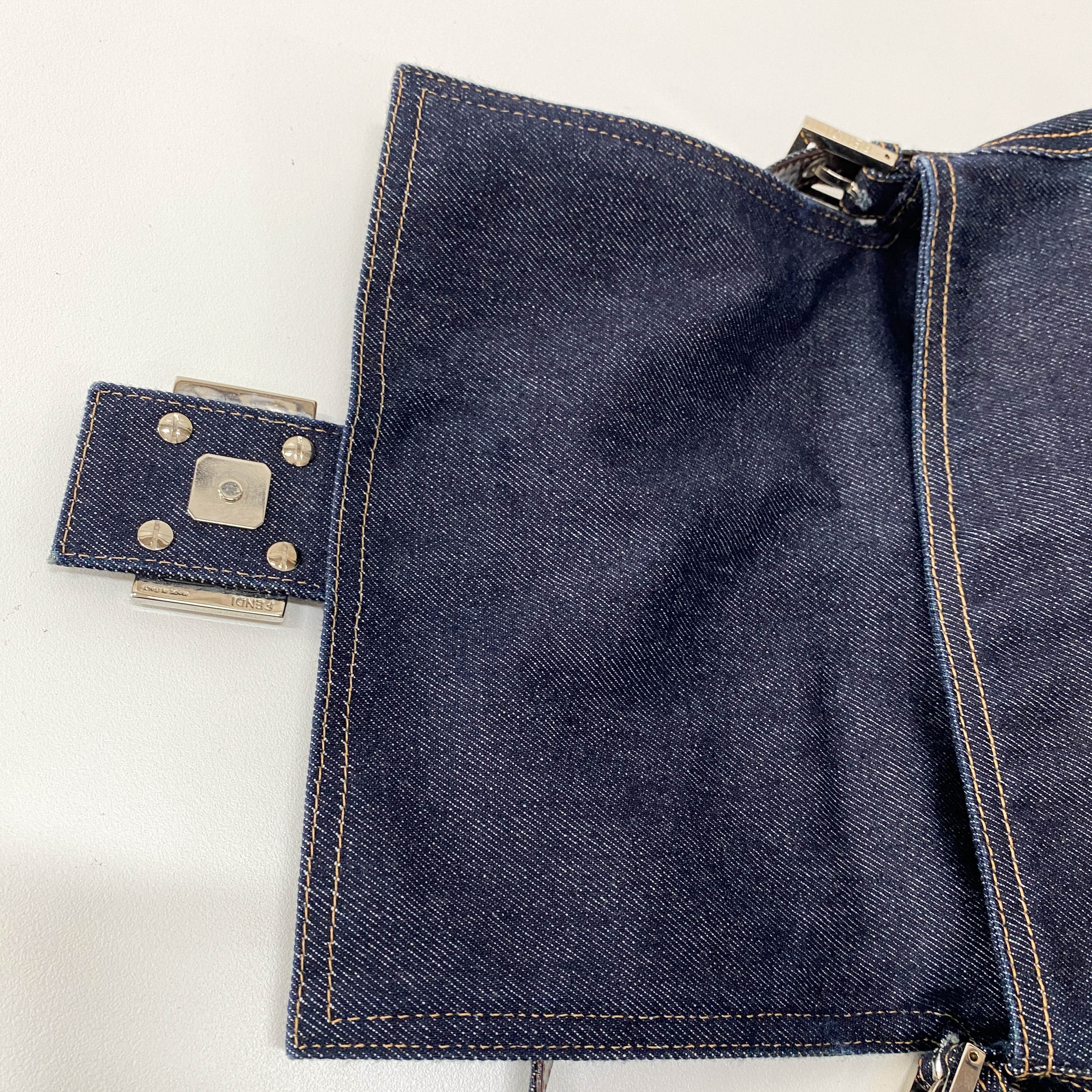 Denim Mamma Baguette Shoulder Bag