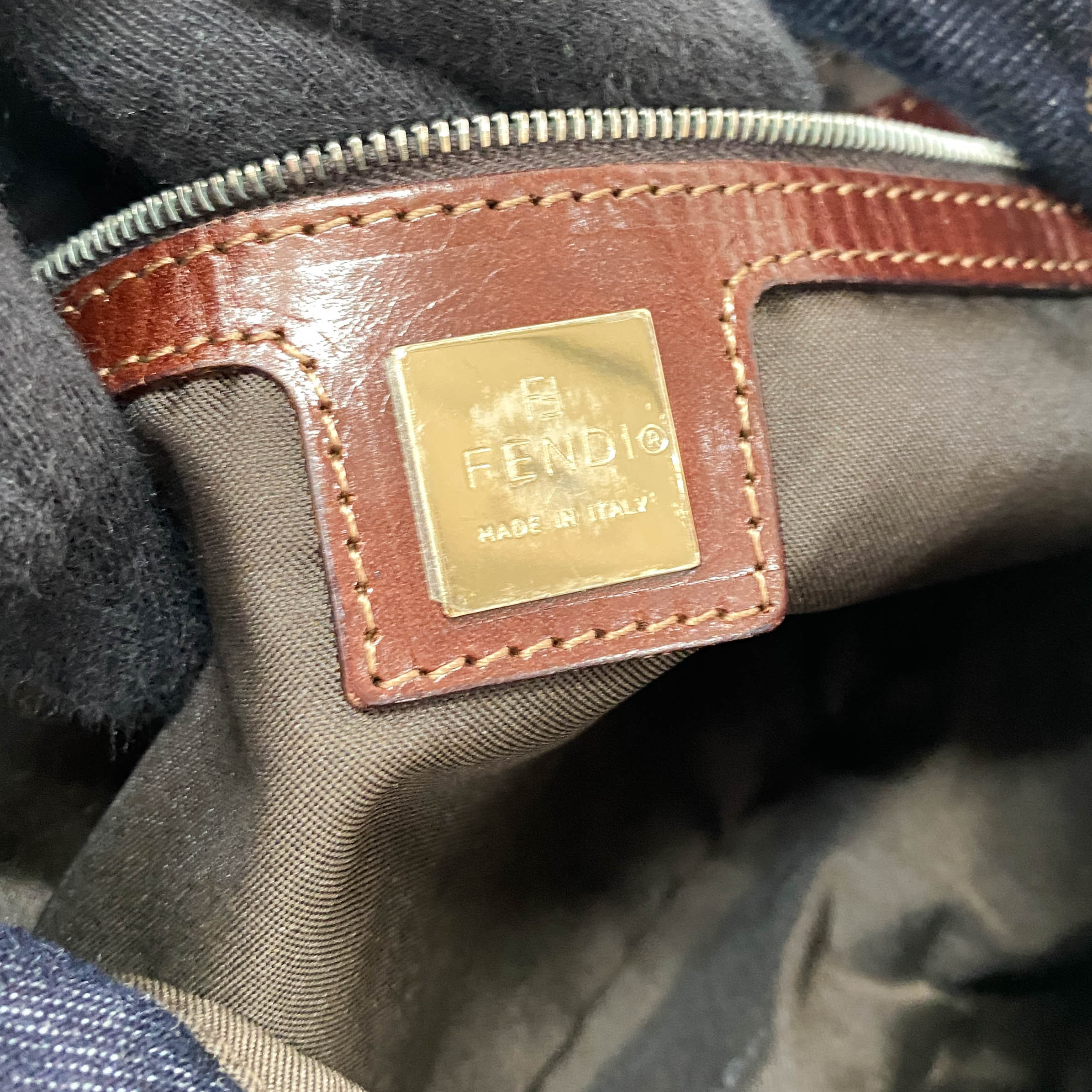 Denim Mamma Baguette Shoulder Bag