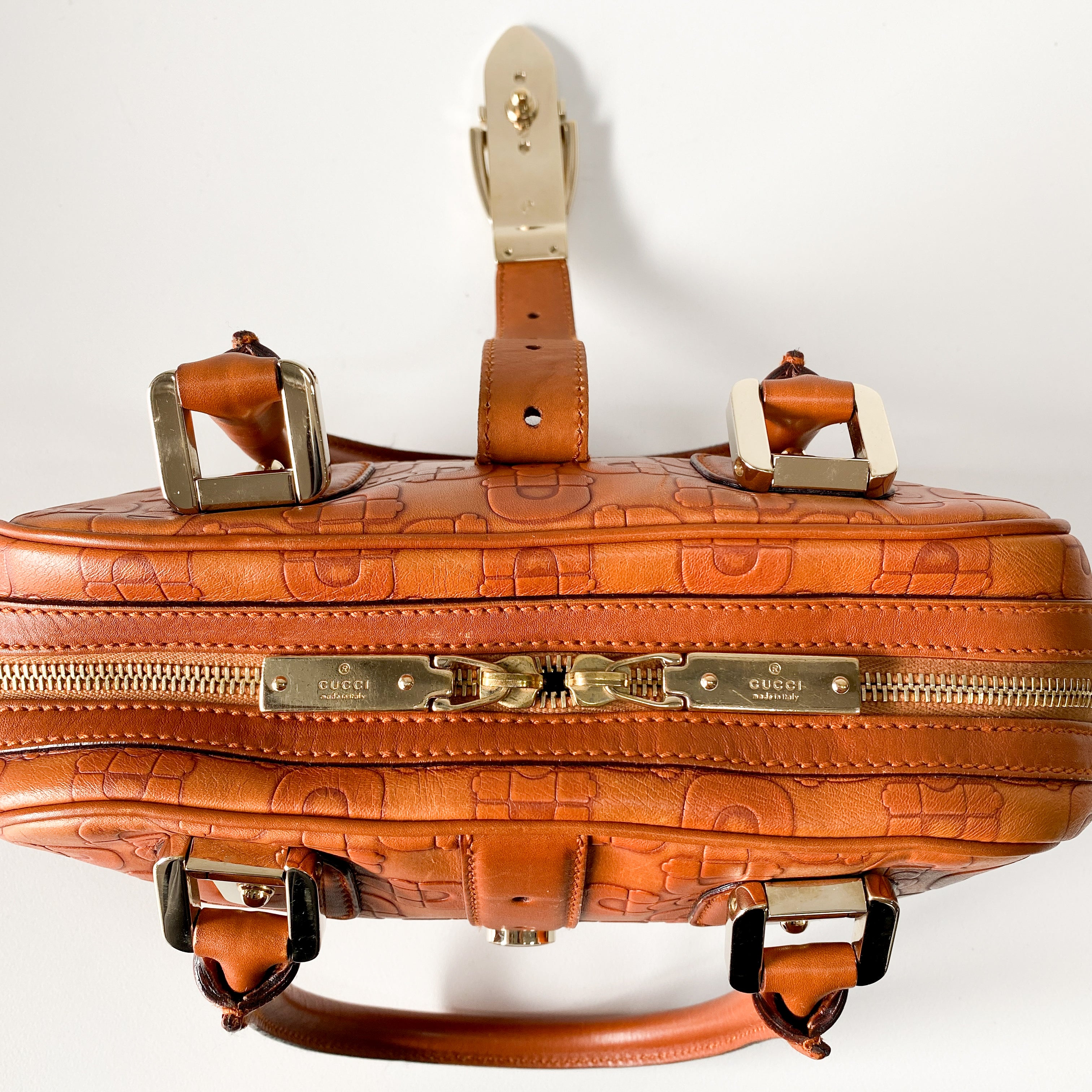 Horsebit Brown Leather Handbag