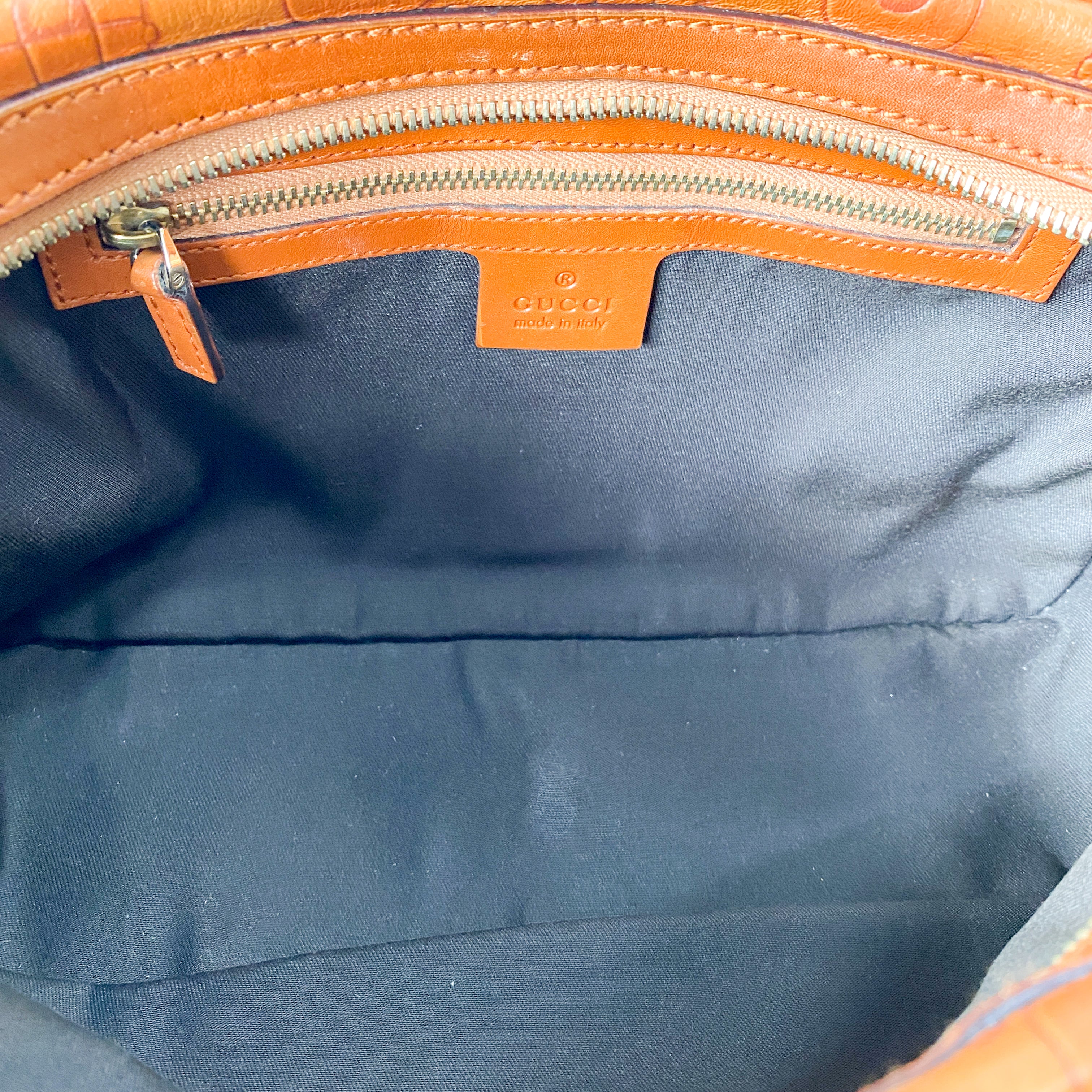 Horsebit Brown Leather Handbag