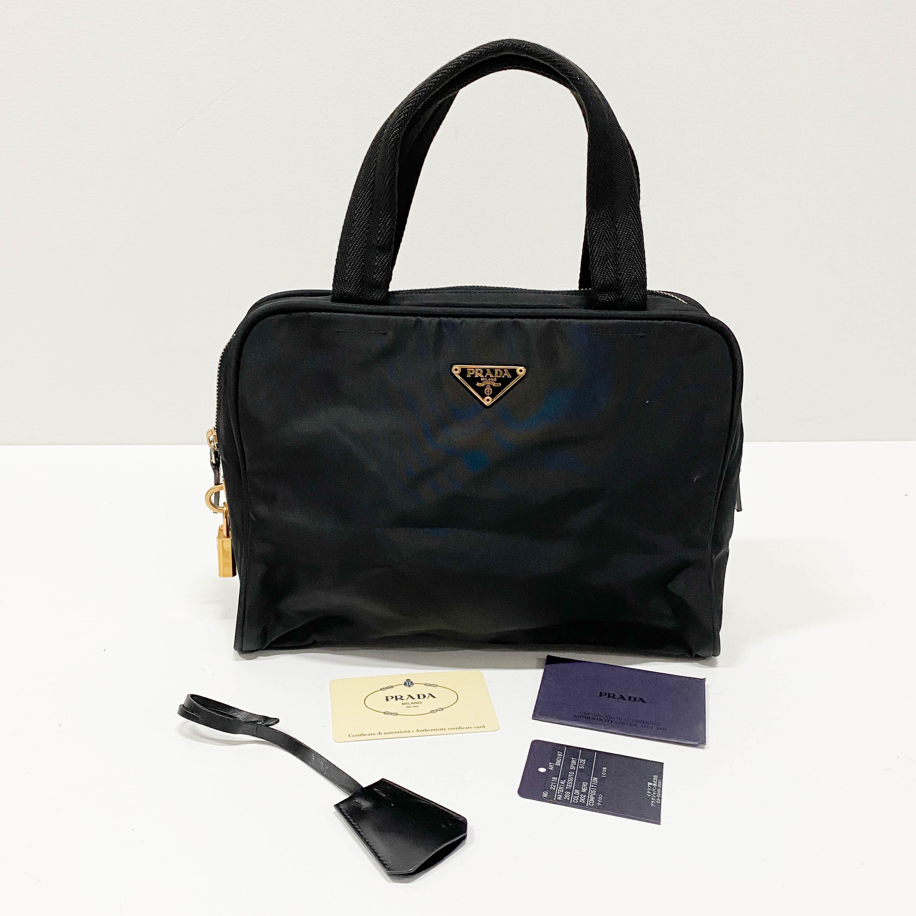 Tessuto Black Nylon Handbag