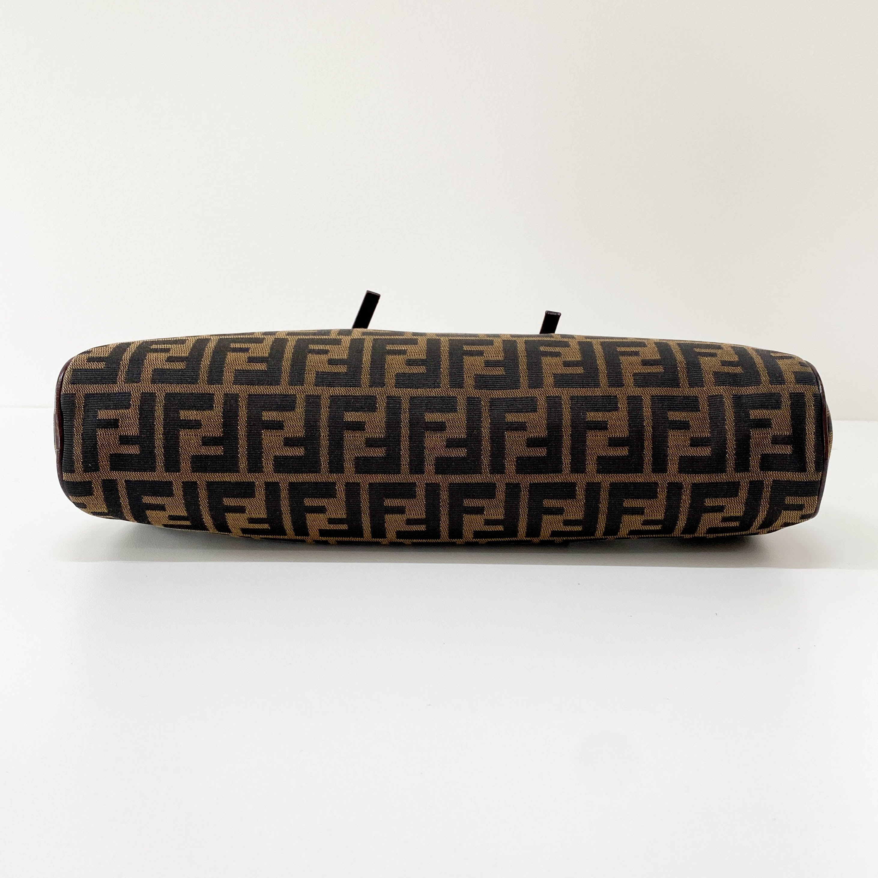 Zucca Brown Canvas Shoulder Bag