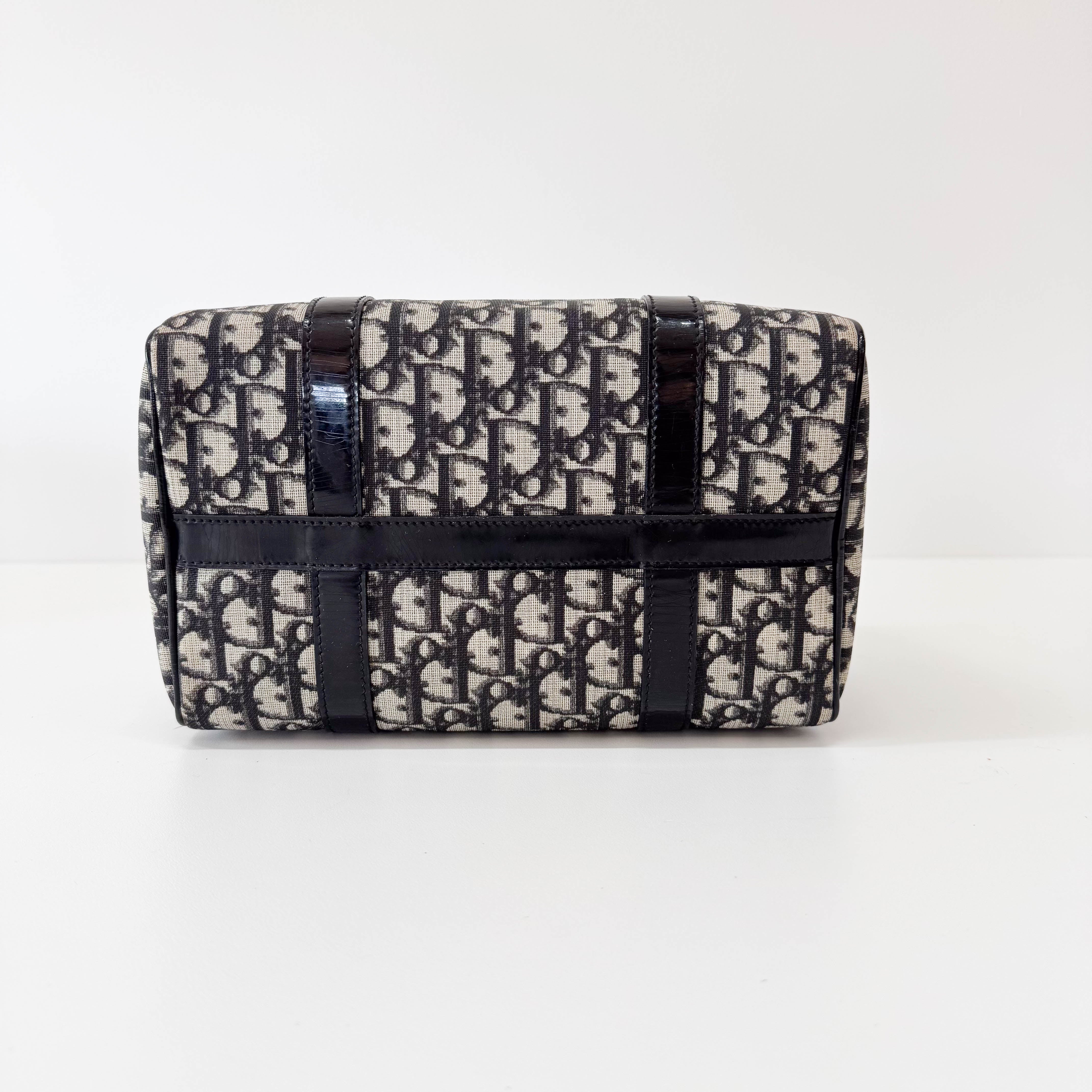 Navy Trotter Mini Boston Handbag