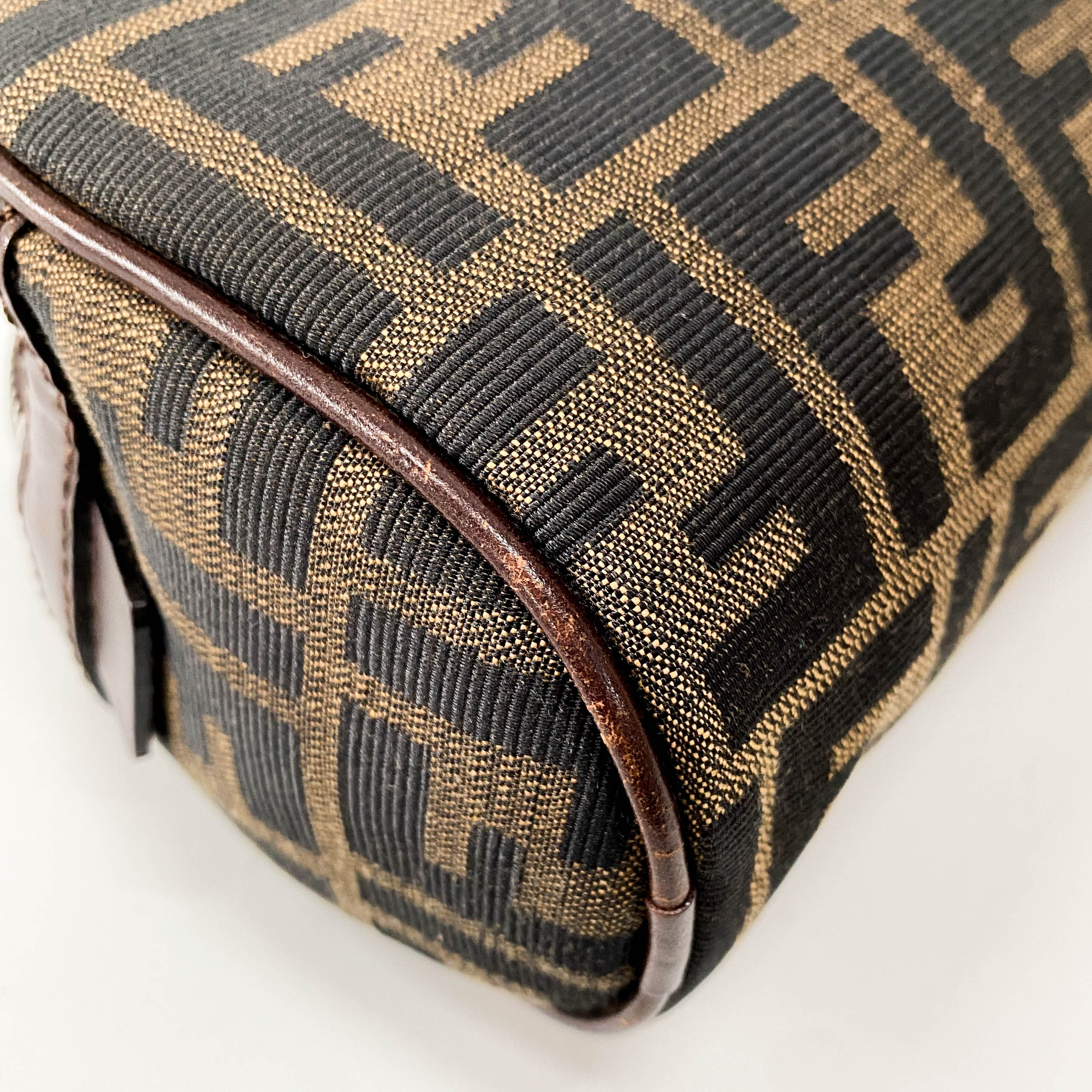 Zucca Brown Canvas Shoulder Bag