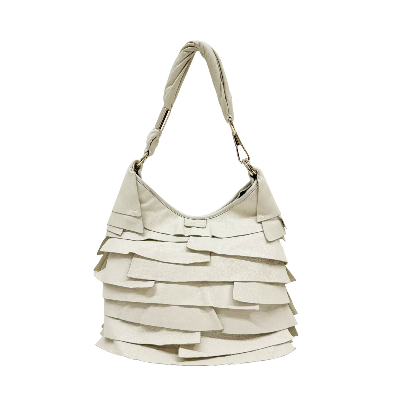Saint Tropez Beige Leather Shoulder Bag