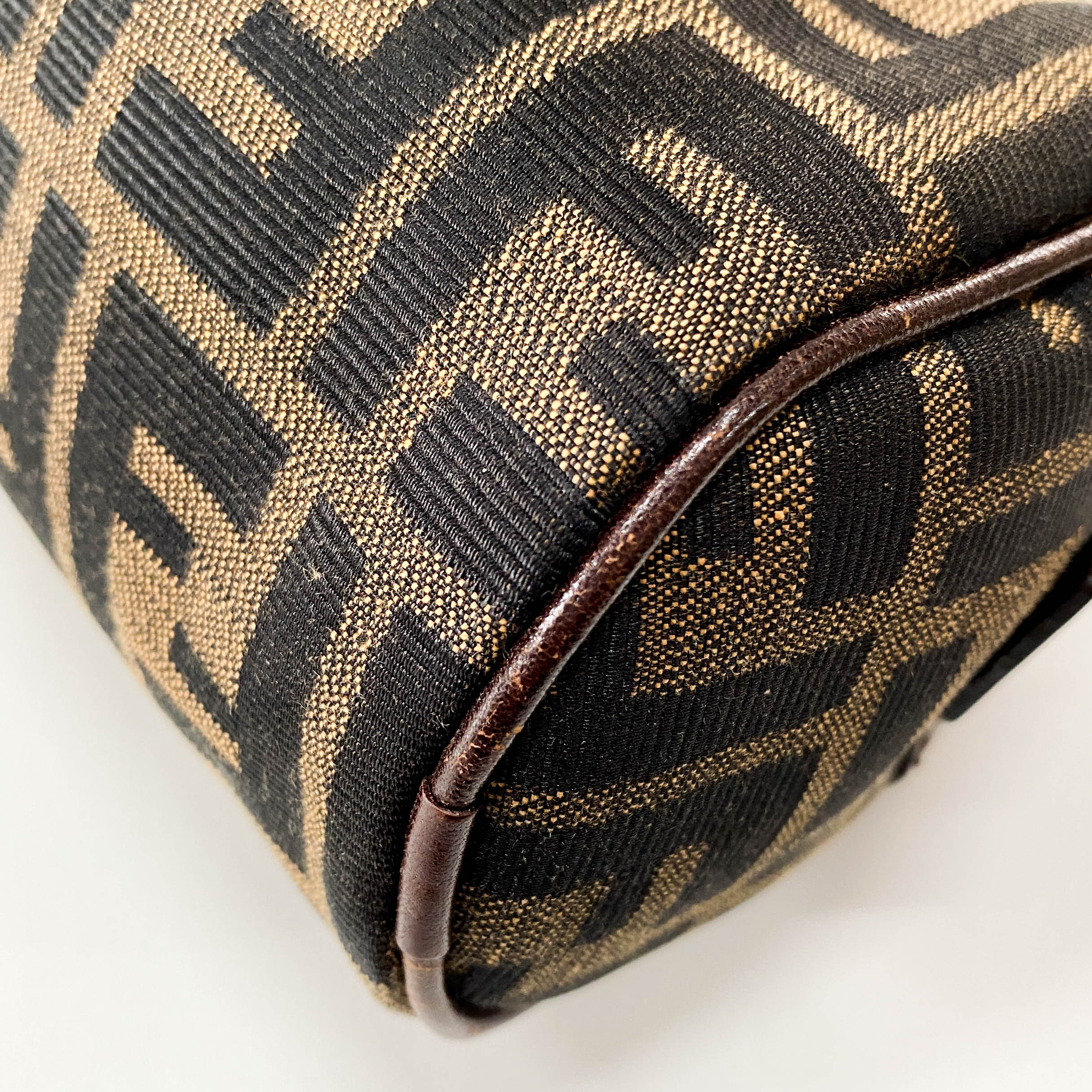 Zucca Brown Canvas Shoulder Bag