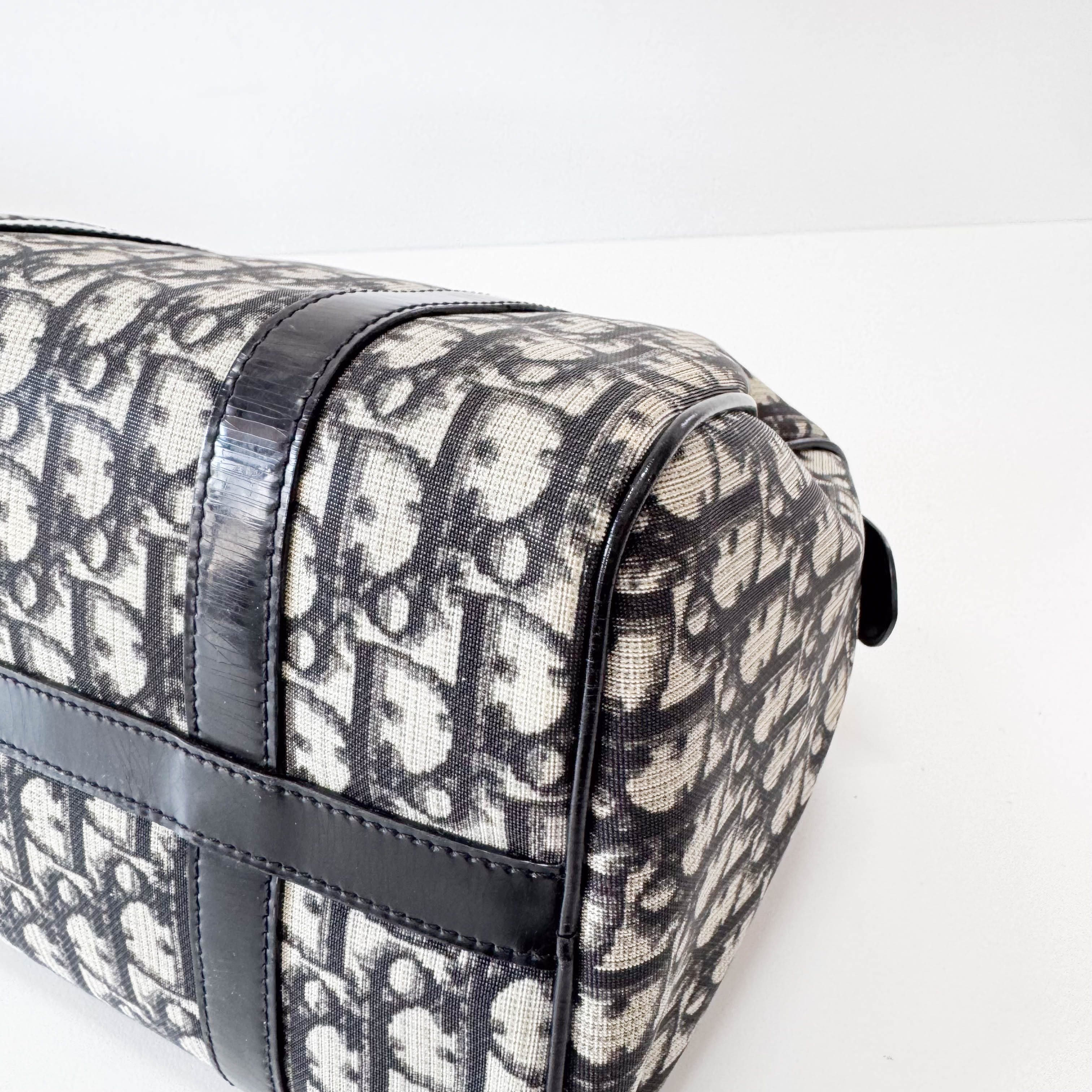 Navy Trotter Mini Boston Handbag