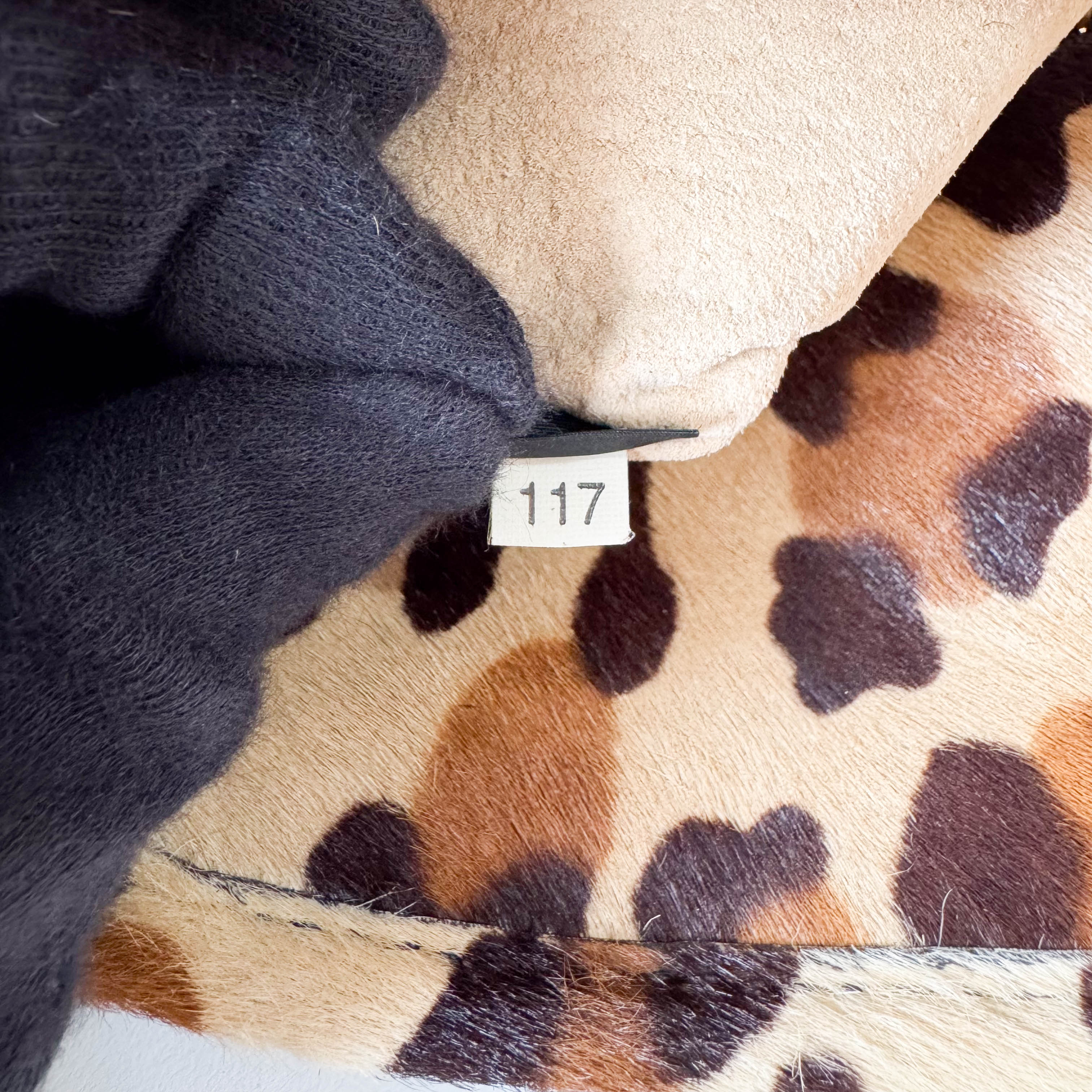 Leopard Print Pony Hair Bowling Bag