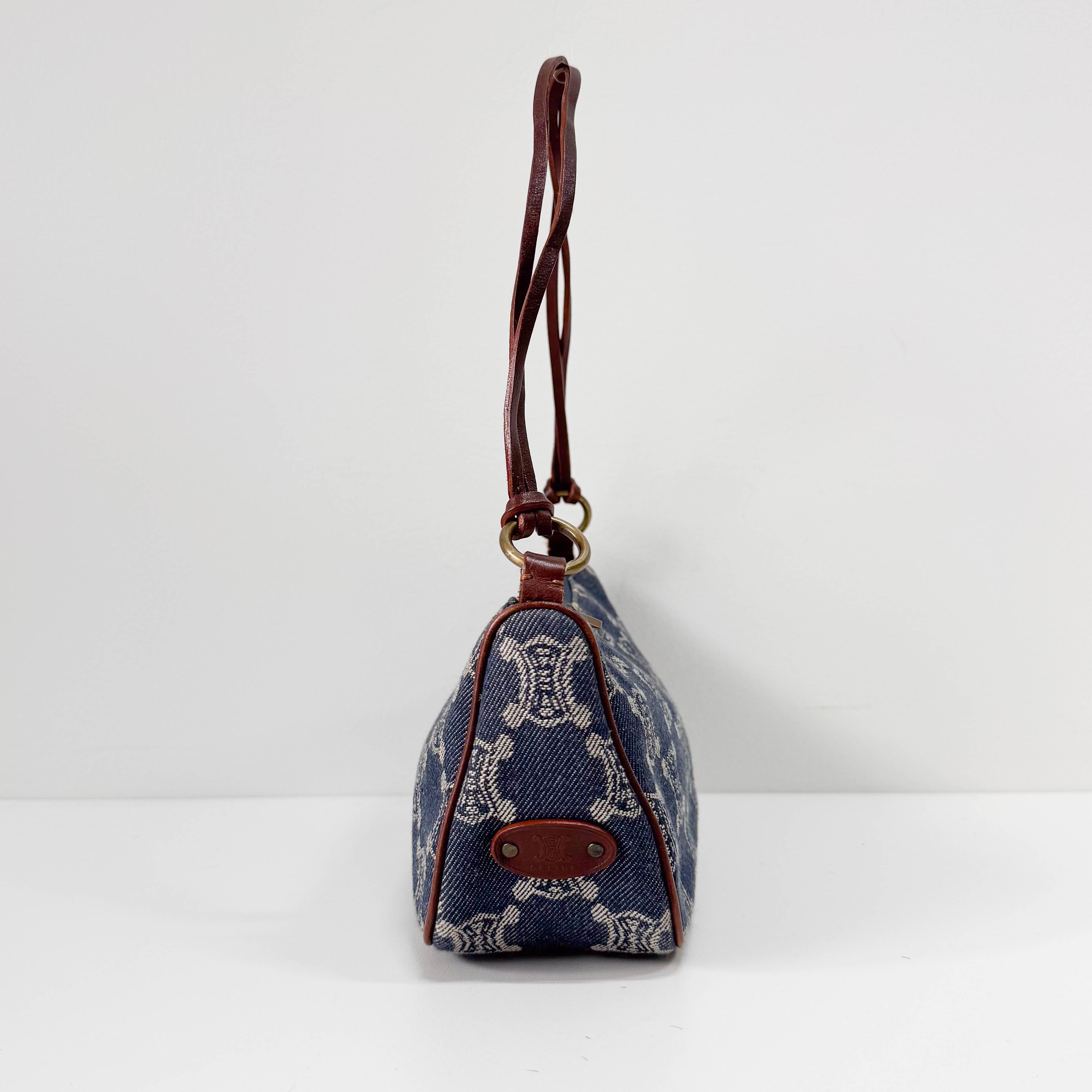 Macadam Blue Denim Accessory Pouch Shoulder Bag