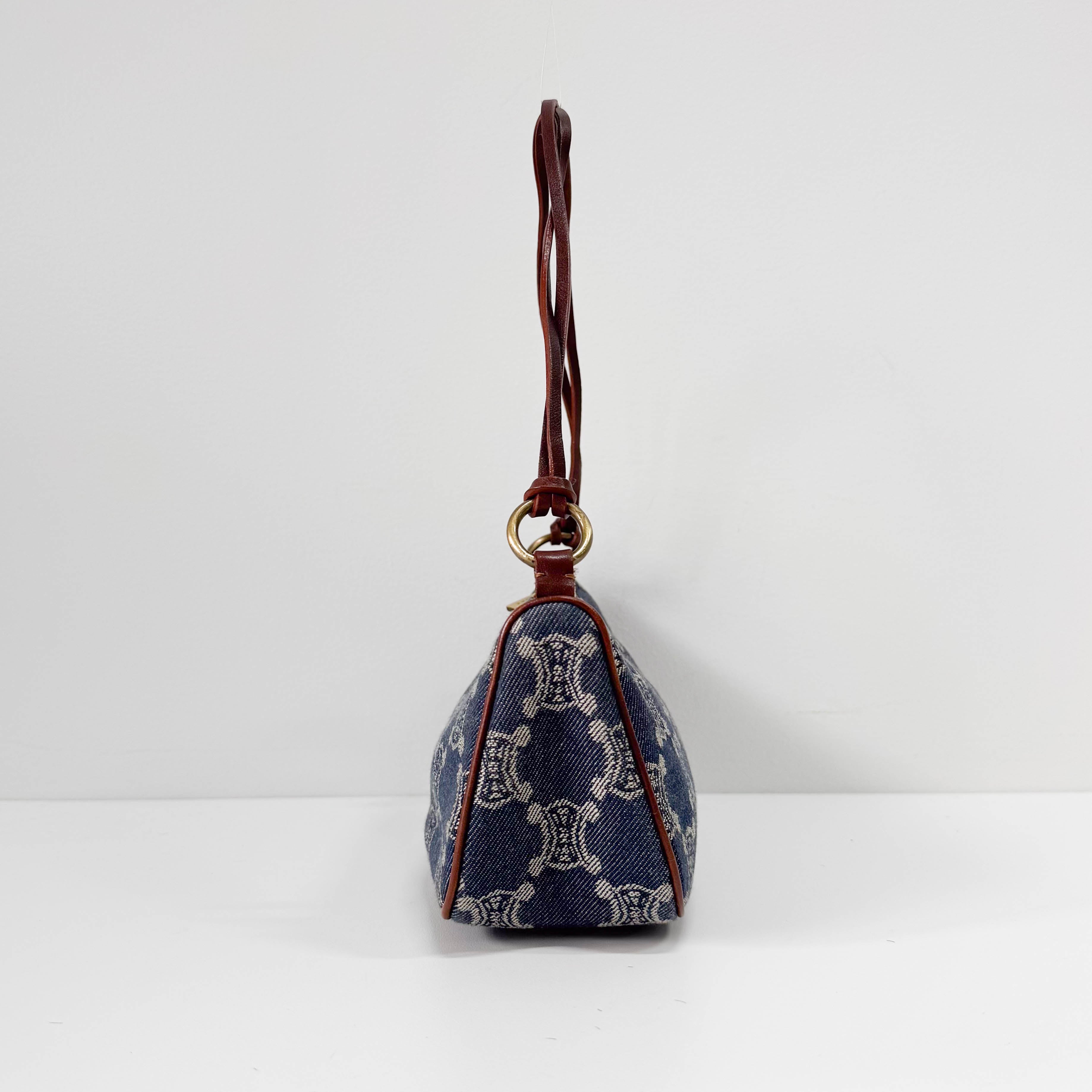 Macadam Blue Denim Accessory Pouch Shoulder Bag