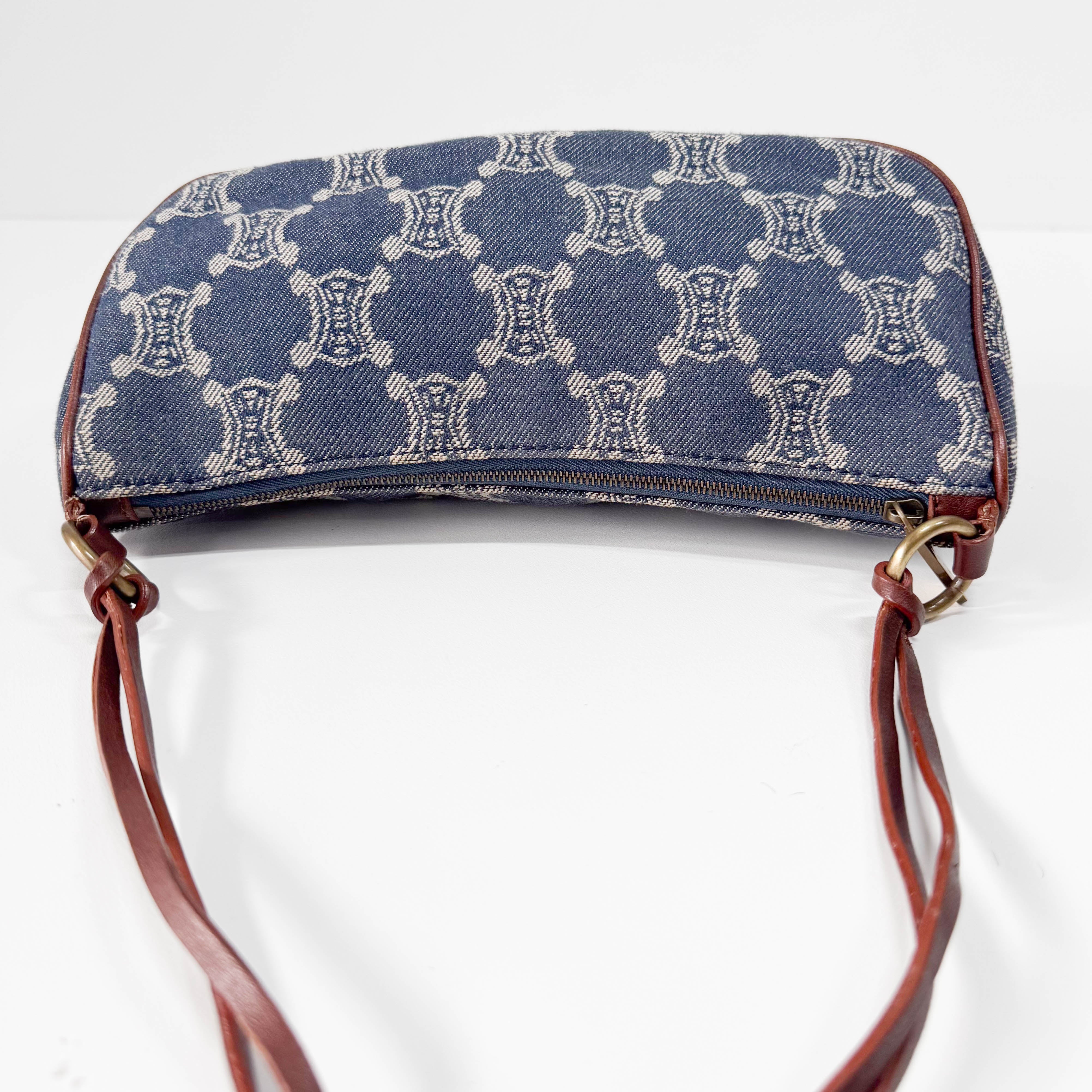 Macadam Blue Denim Accessory Pouch Shoulder Bag