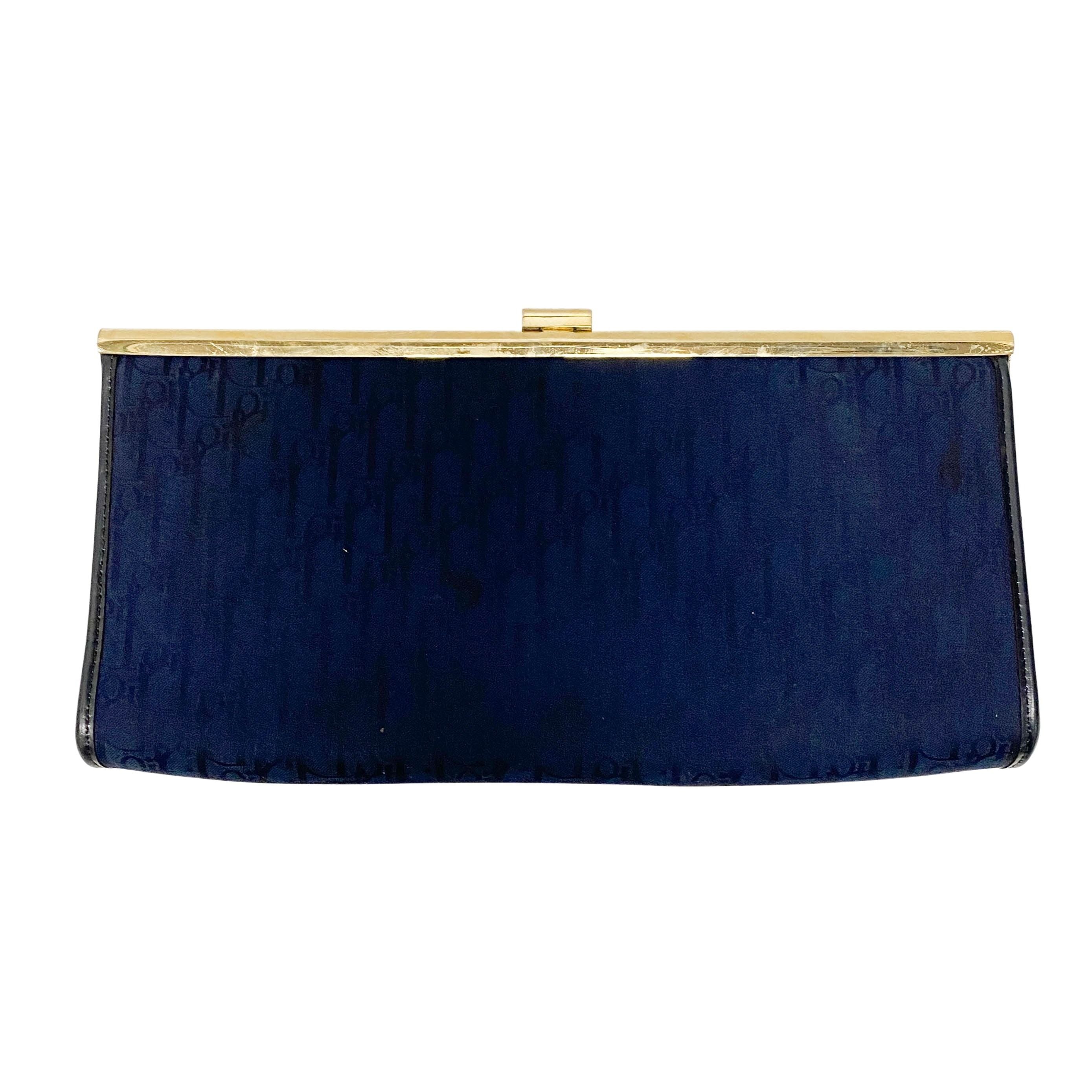 Trotter Navy Canvas Clutch