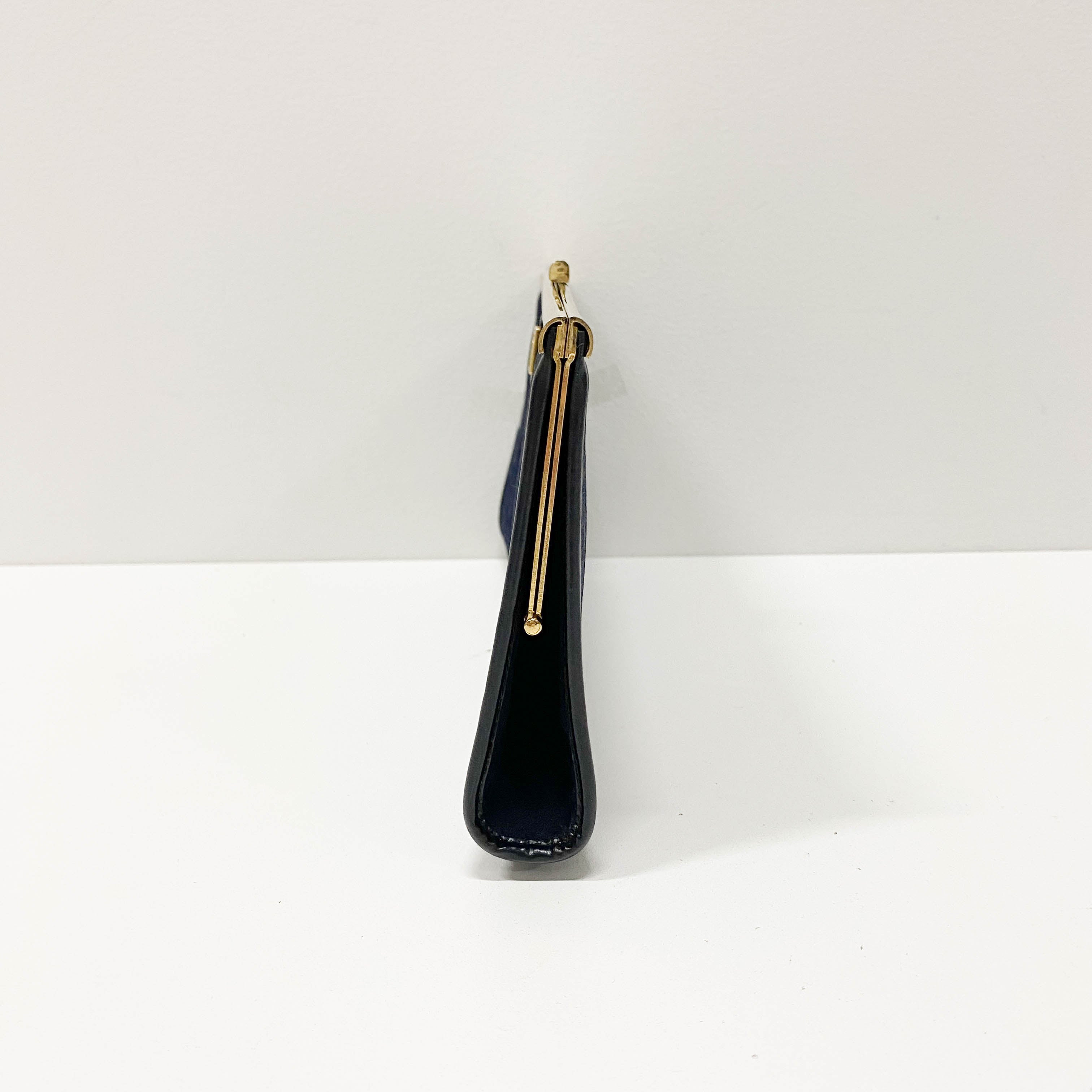 Trotter Navy Canvas Clutch