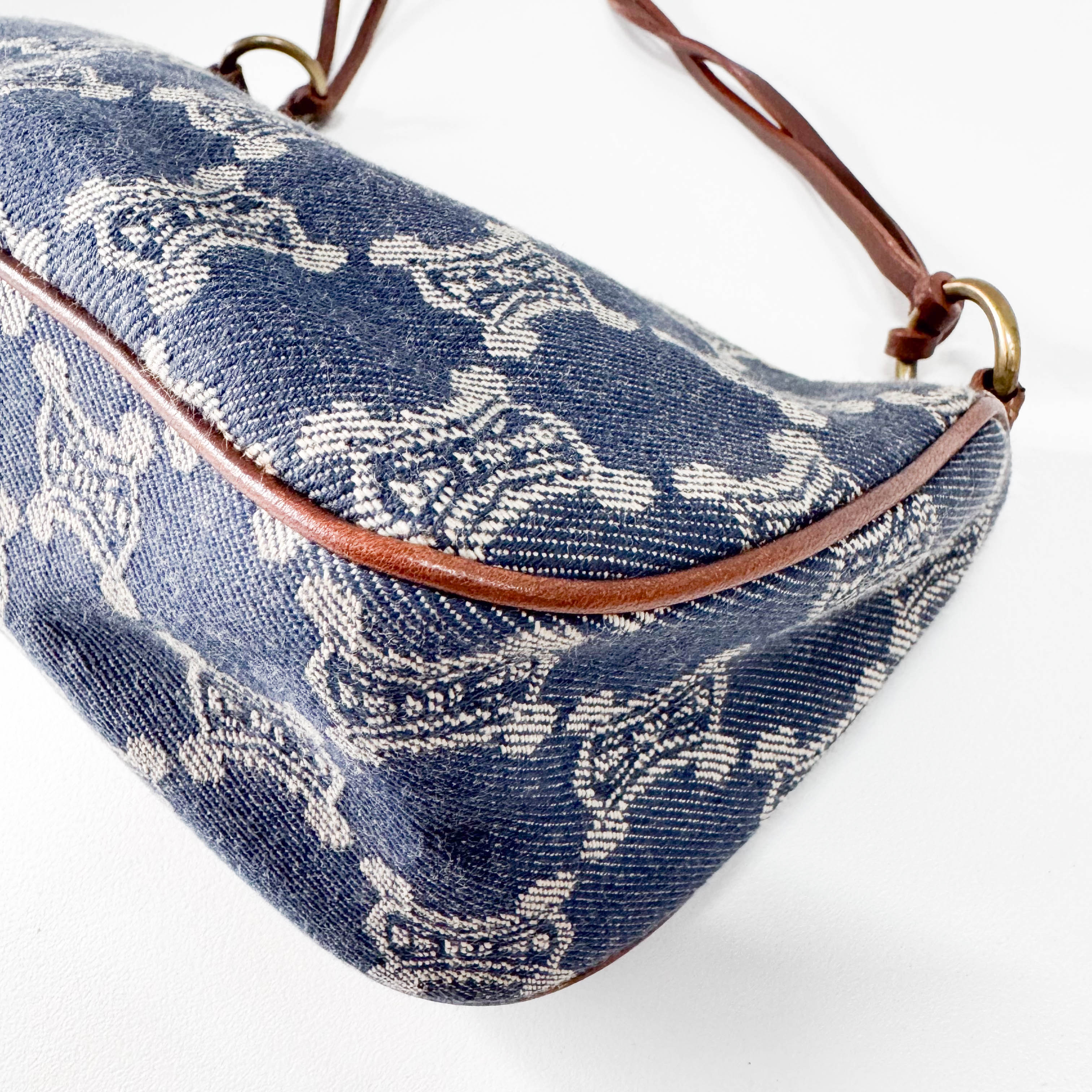 Macadam Blue Denim Accessory Pouch Shoulder Bag