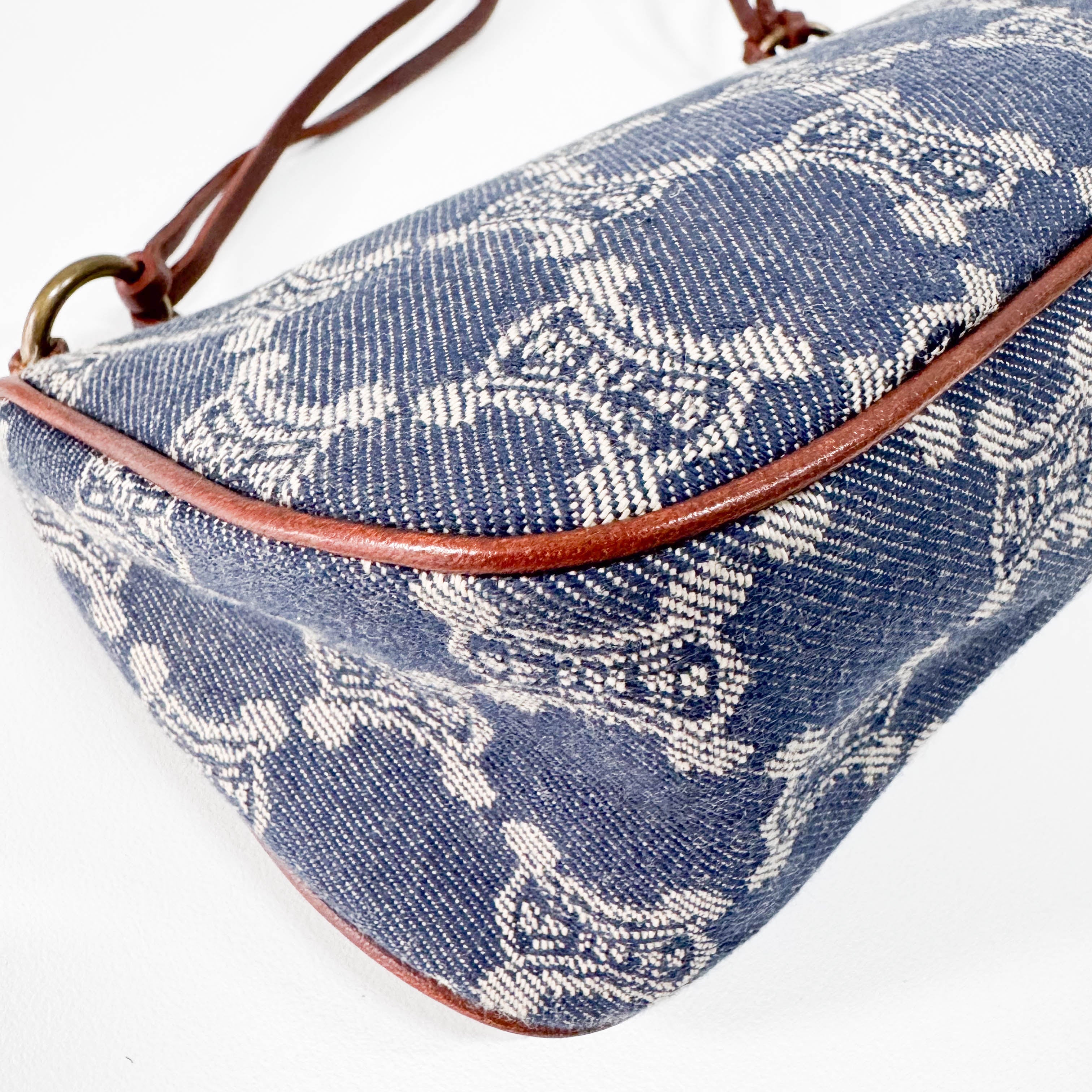 Macadam Blue Denim Accessory Pouch Shoulder Bag