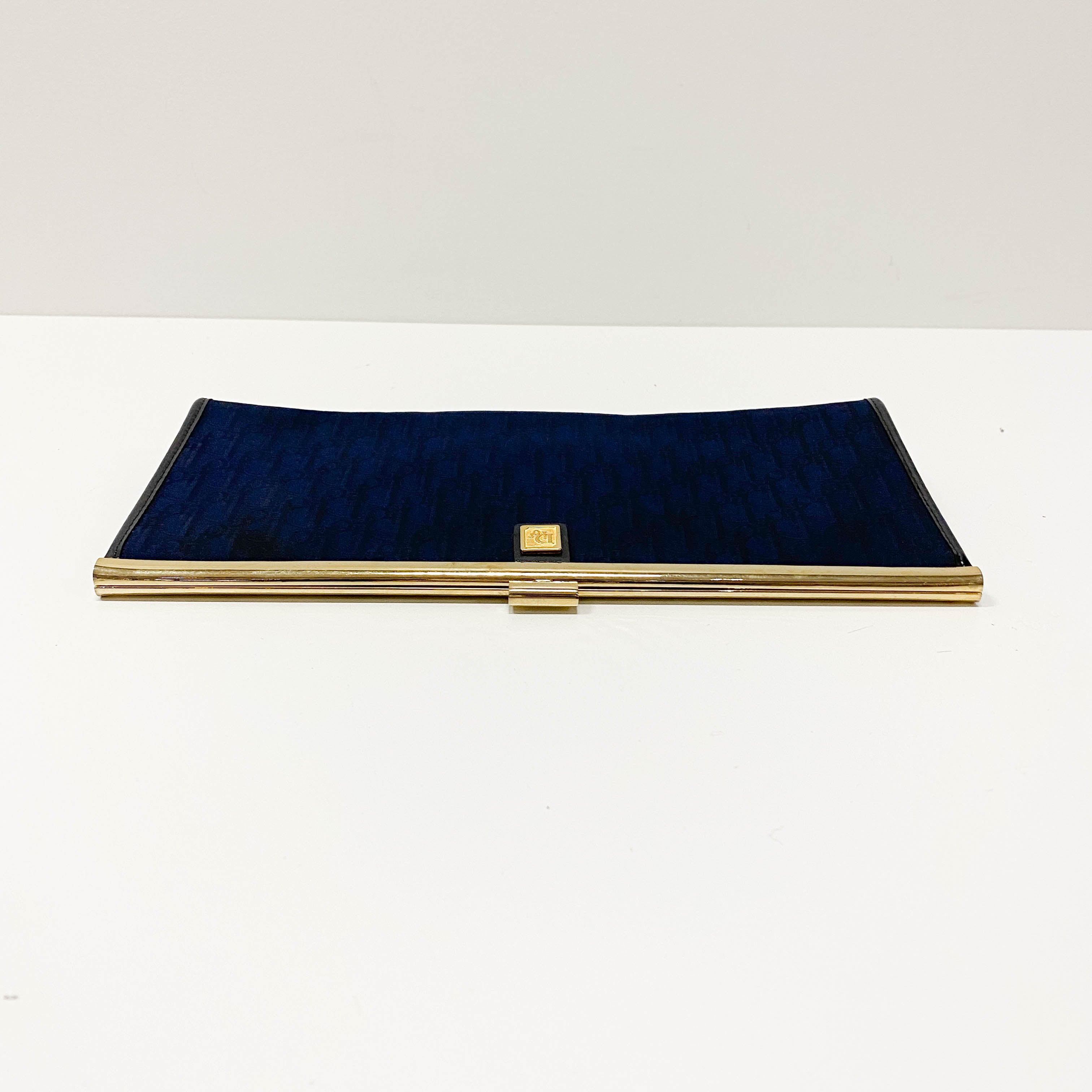 Trotter Navy Canvas Clutch