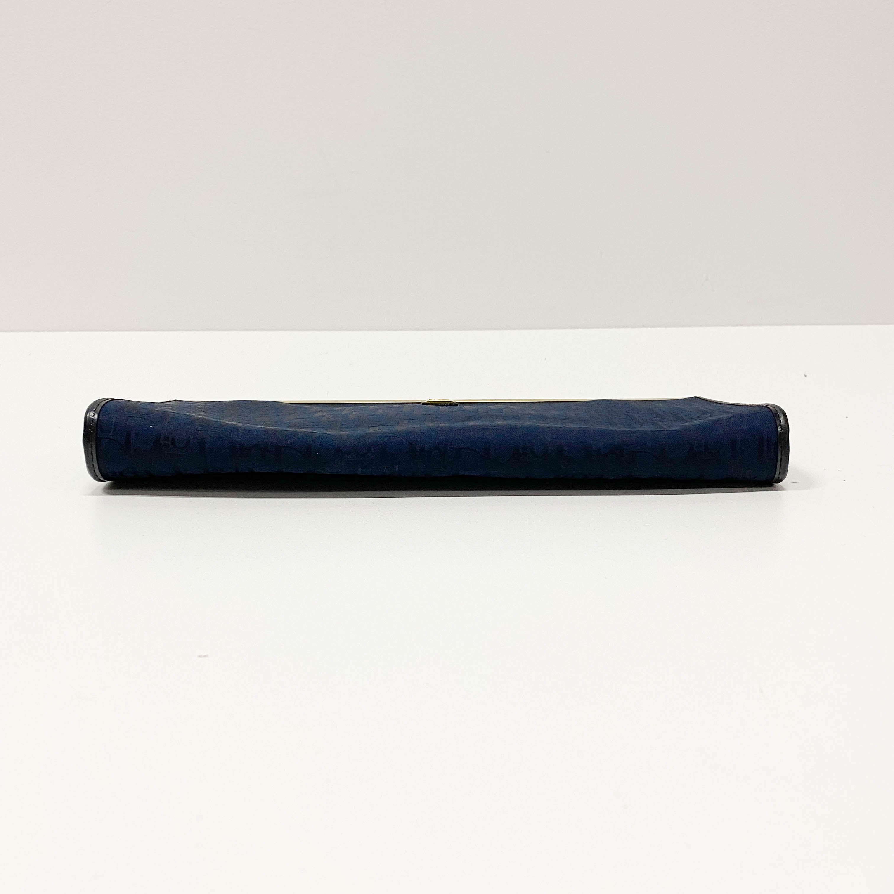 Trotter Navy Canvas Clutch