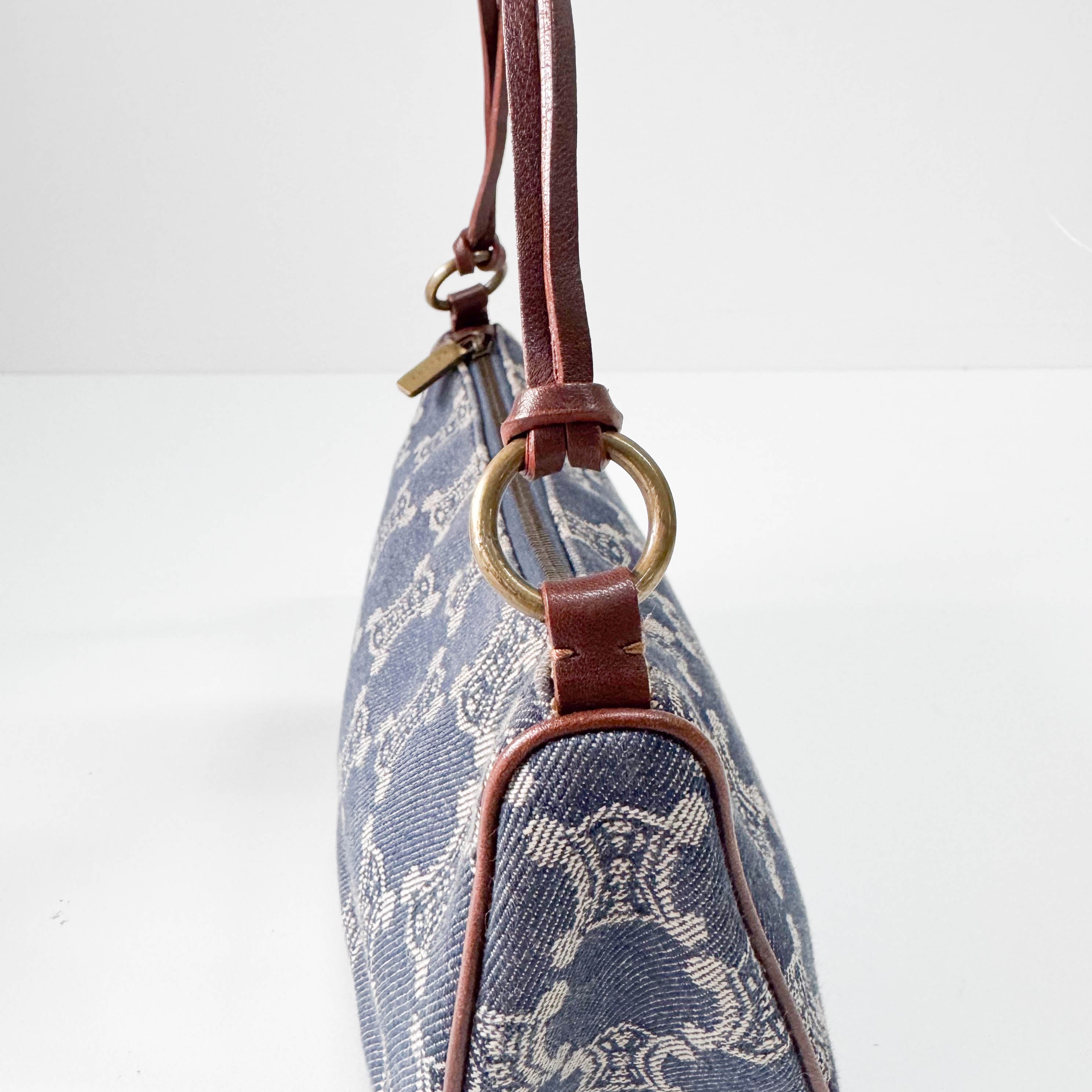 Macadam Blue Denim Accessory Pouch Shoulder Bag