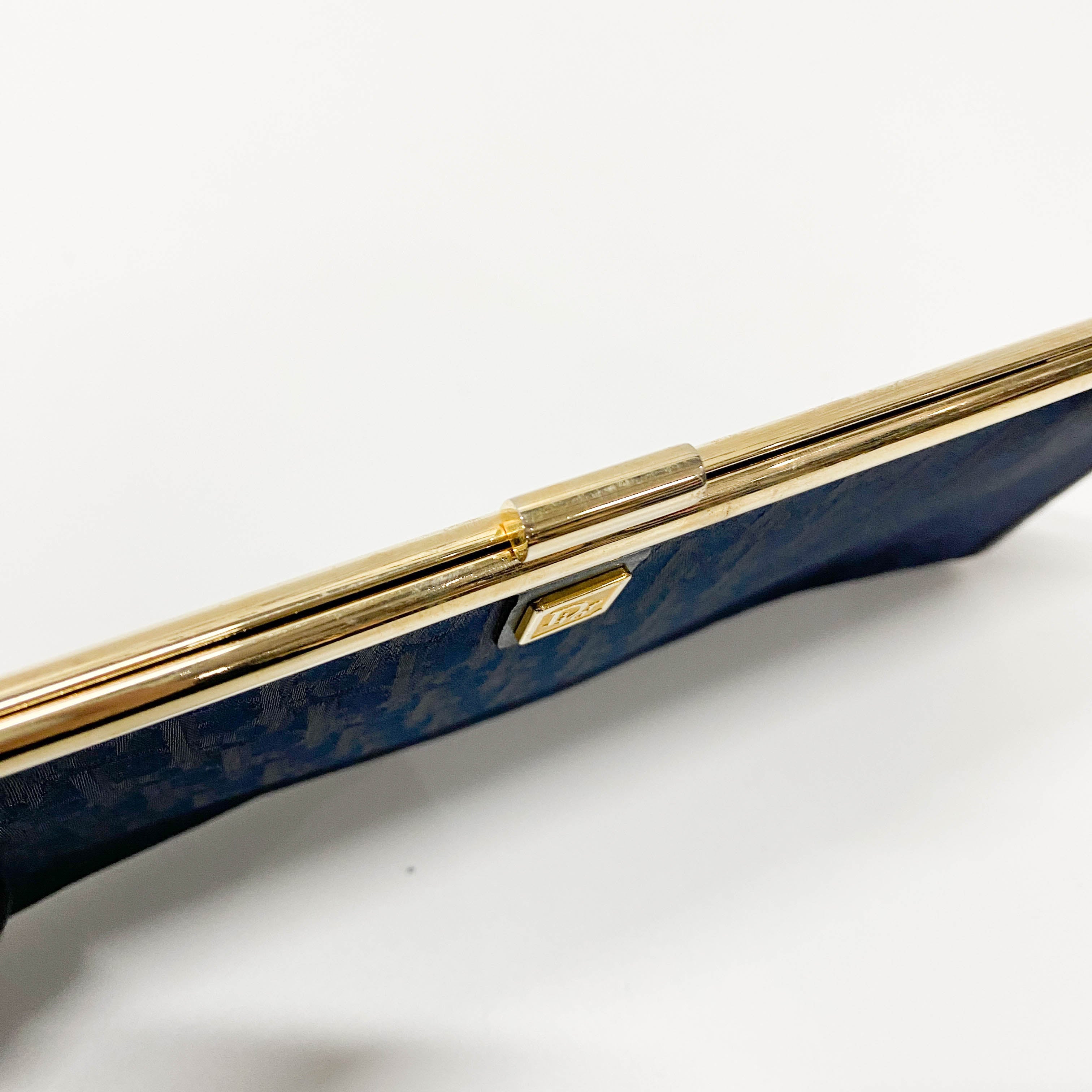 Trotter Navy Canvas Clutch