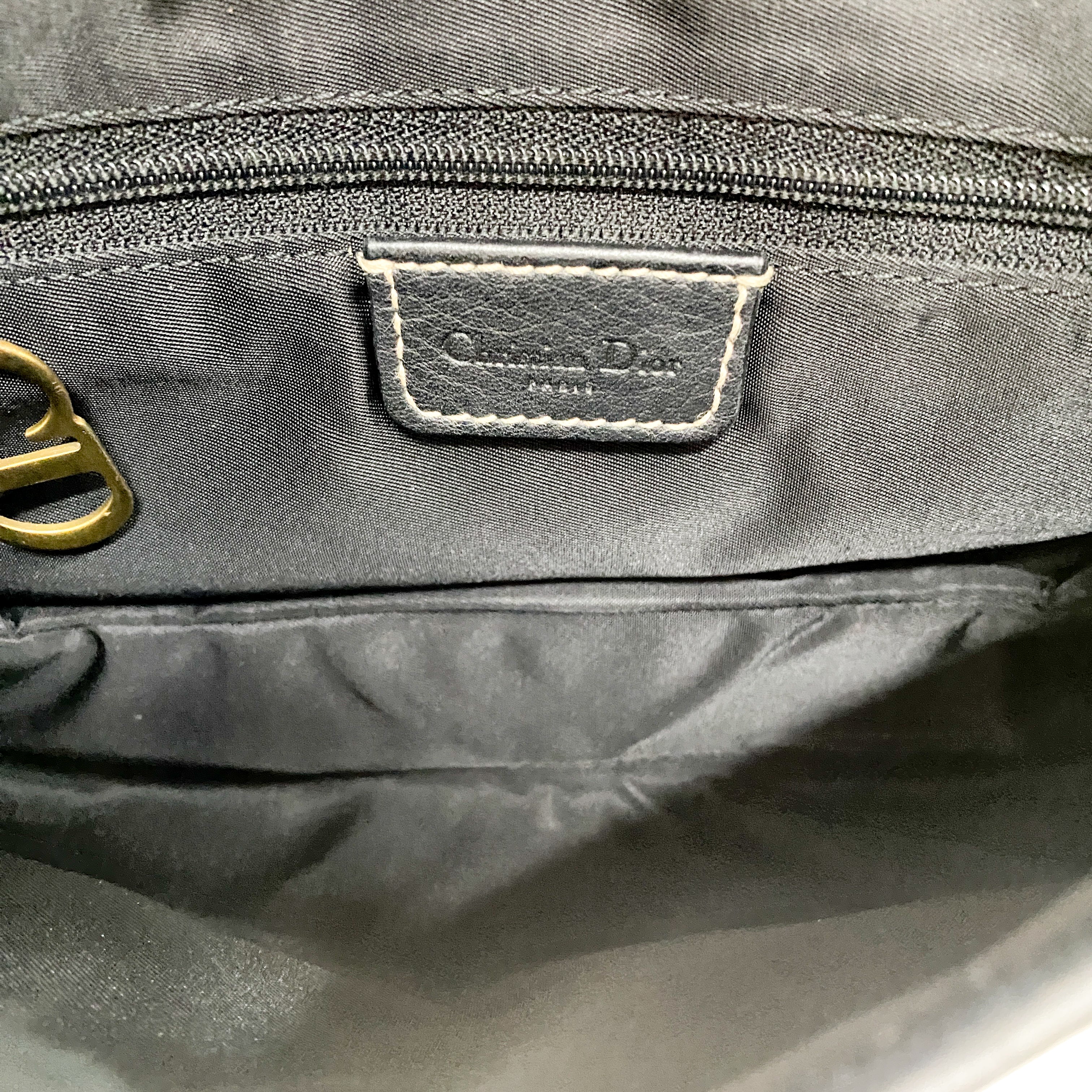 Navy Blue Double Saddle Shoulder Bag