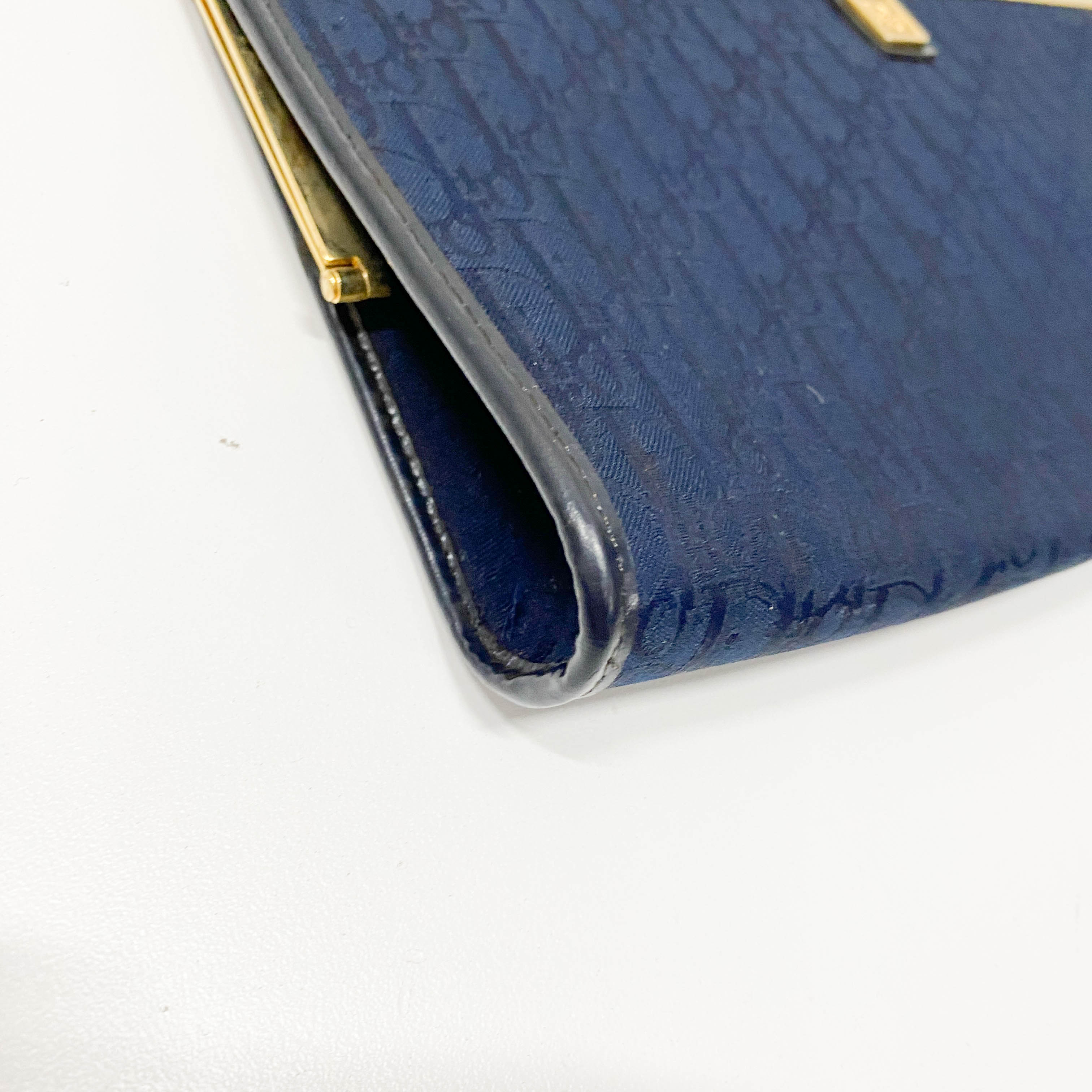 Trotter Navy Canvas Clutch