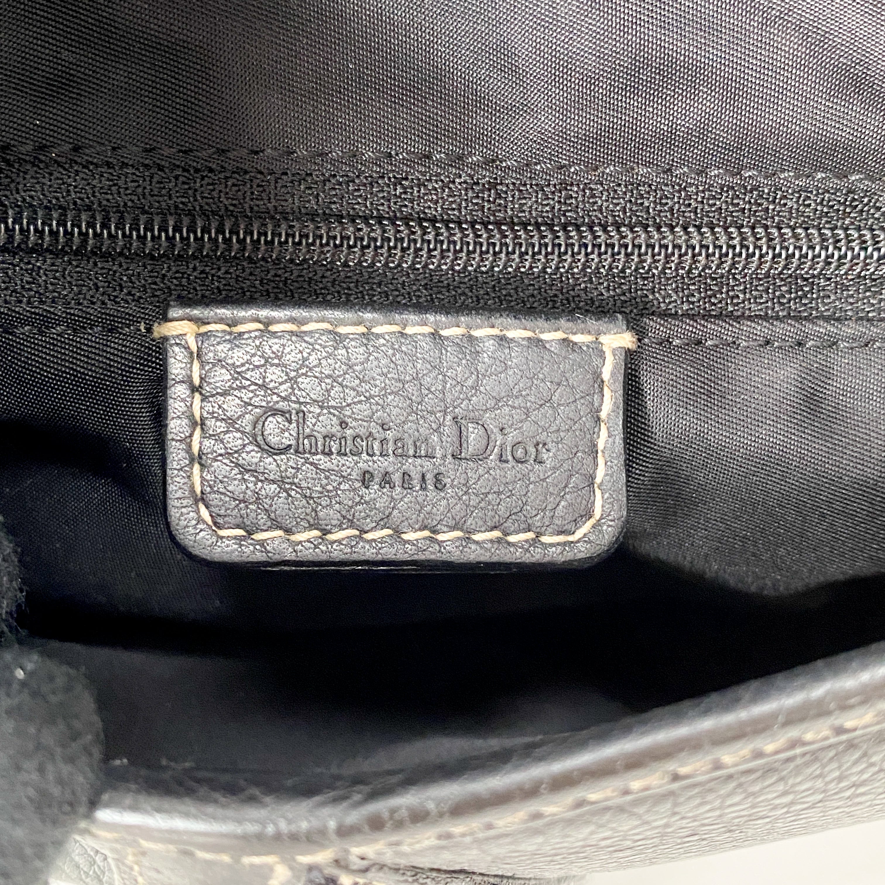 Navy Blue Double Saddle Shoulder Bag