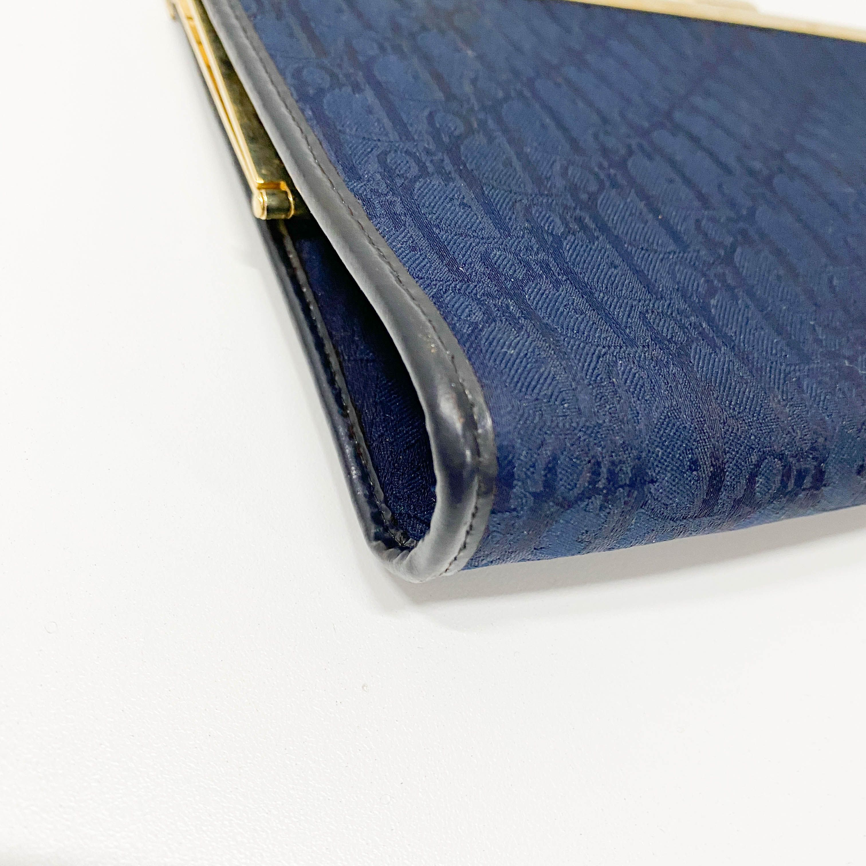 Trotter Navy Canvas Clutch