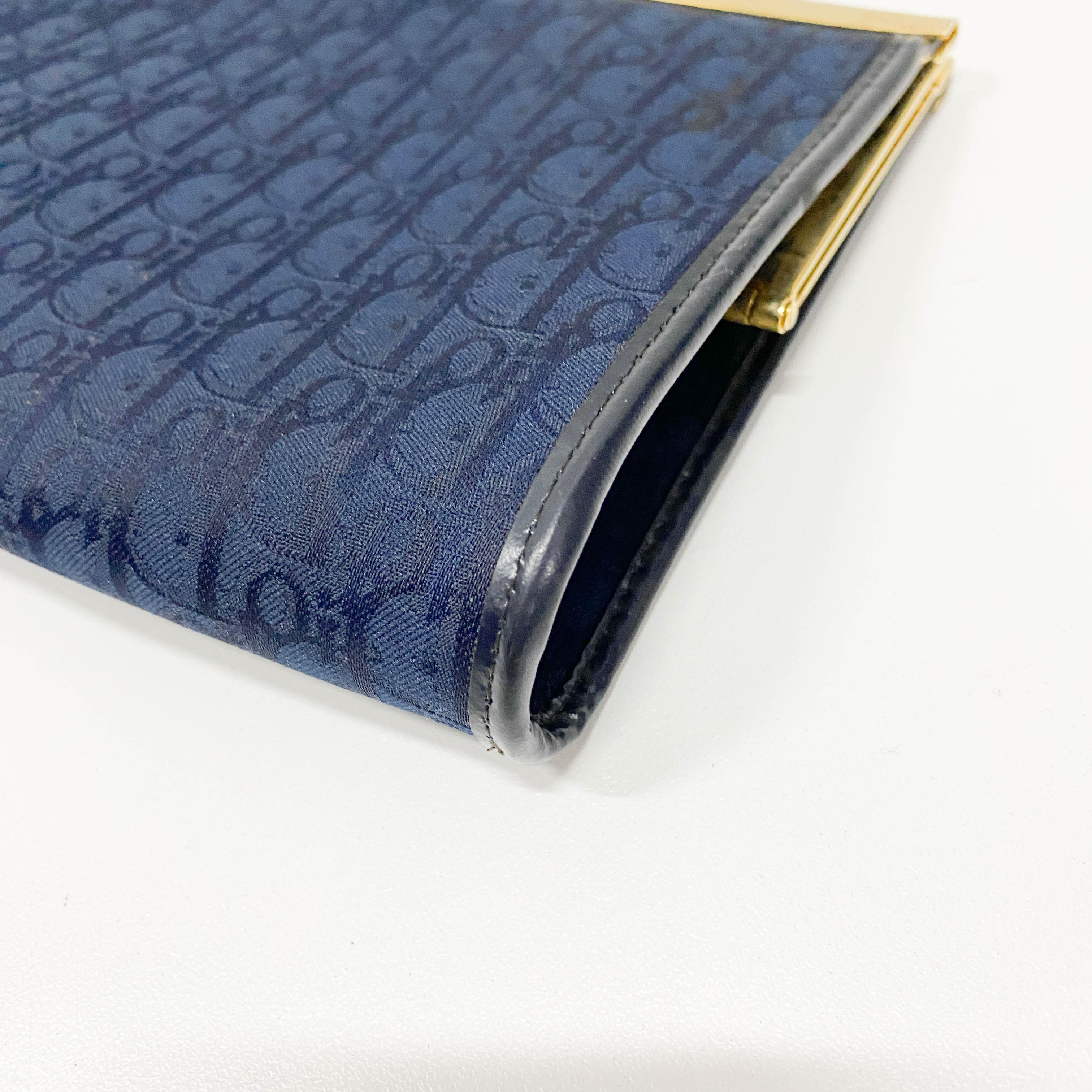 Trotter Navy Canvas Clutch