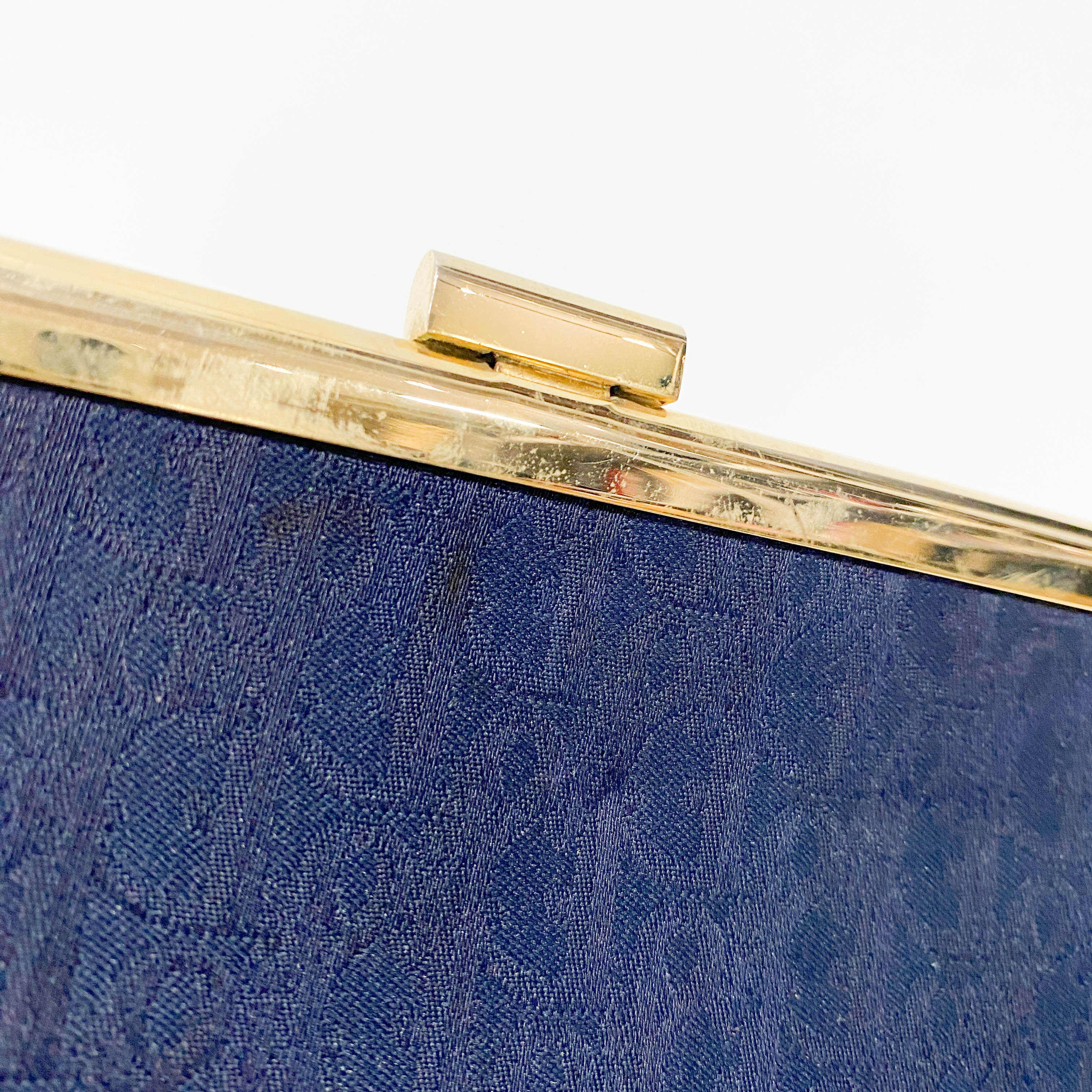 Trotter Navy Canvas Clutch