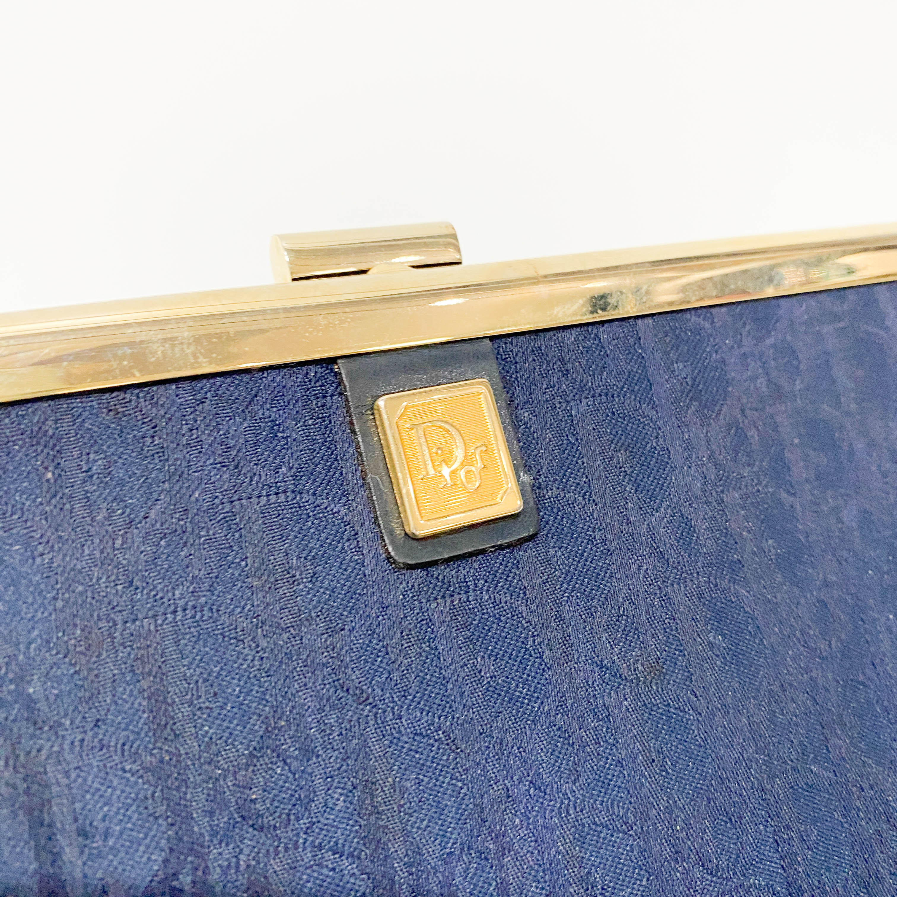 Trotter Navy Canvas Clutch