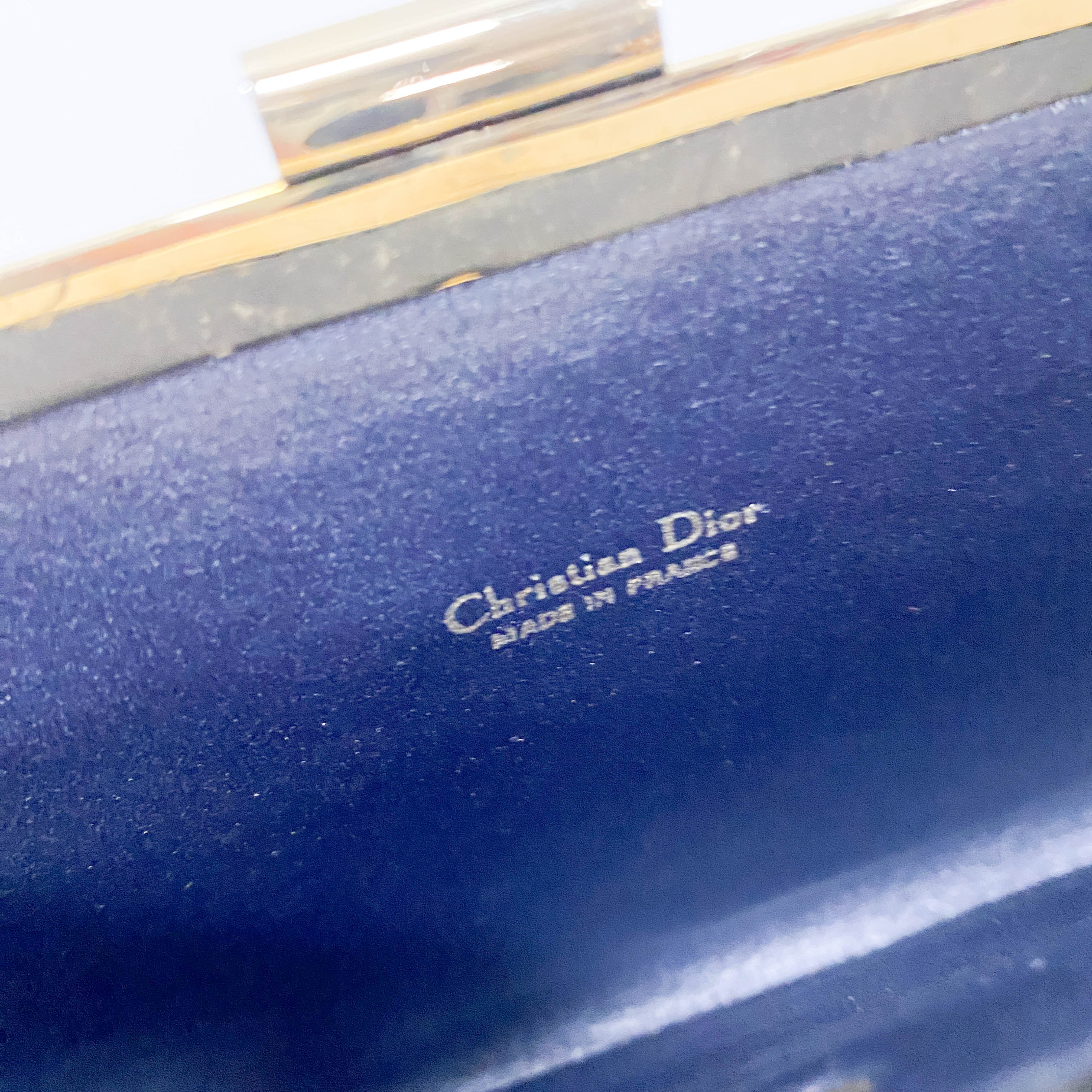 Trotter Navy Canvas Clutch