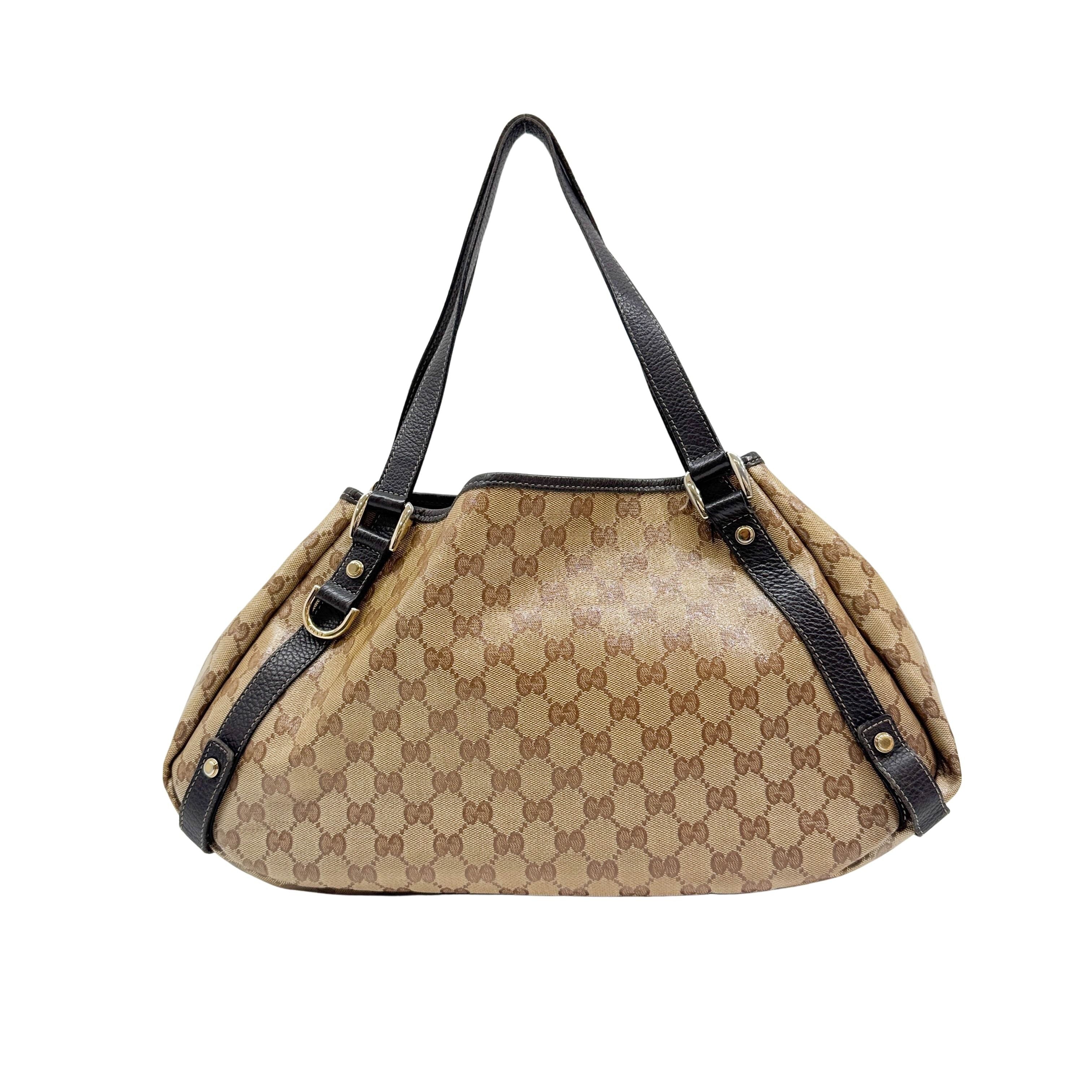 Abbey Brown GG Crystal Shoulder Bag