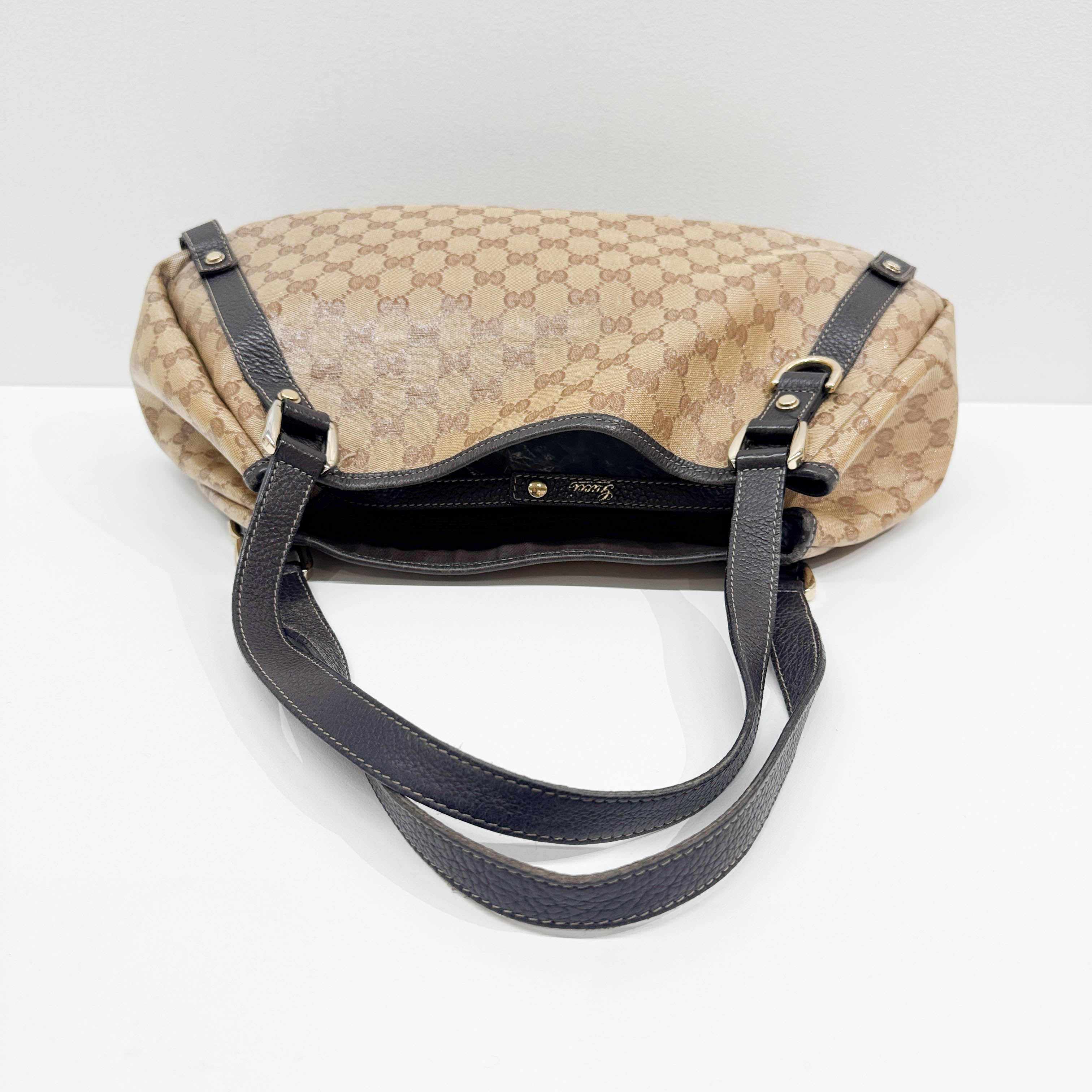 Abbey Brown GG Crystal Shoulder Bag